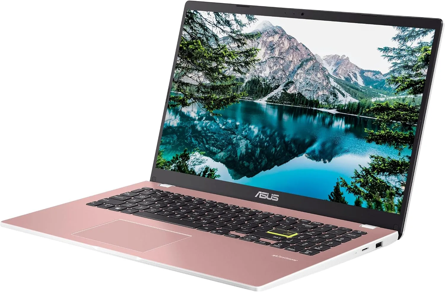 ASUS Lightweight 15.5" Full HD Laptop, Windows 11 Home OS, Intel Celeron Processor Up to 2.76GHz, 4GB LPDDR4, 128GB SSD, Backlit Keyboard, Rose Pink (Renewed)