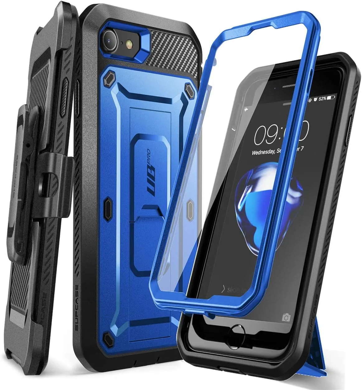 SUPCASE for iPhone SE 3rd / SE 2nd /7/8 Case with Screen Protector, Blue