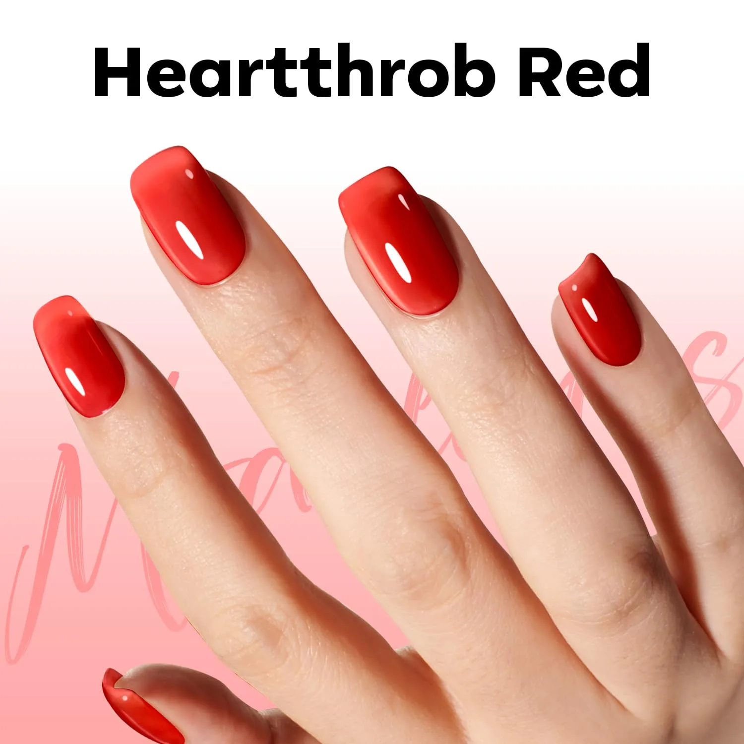 modelones Red Jelly Gel Nail Polish Translucent Gel Polish