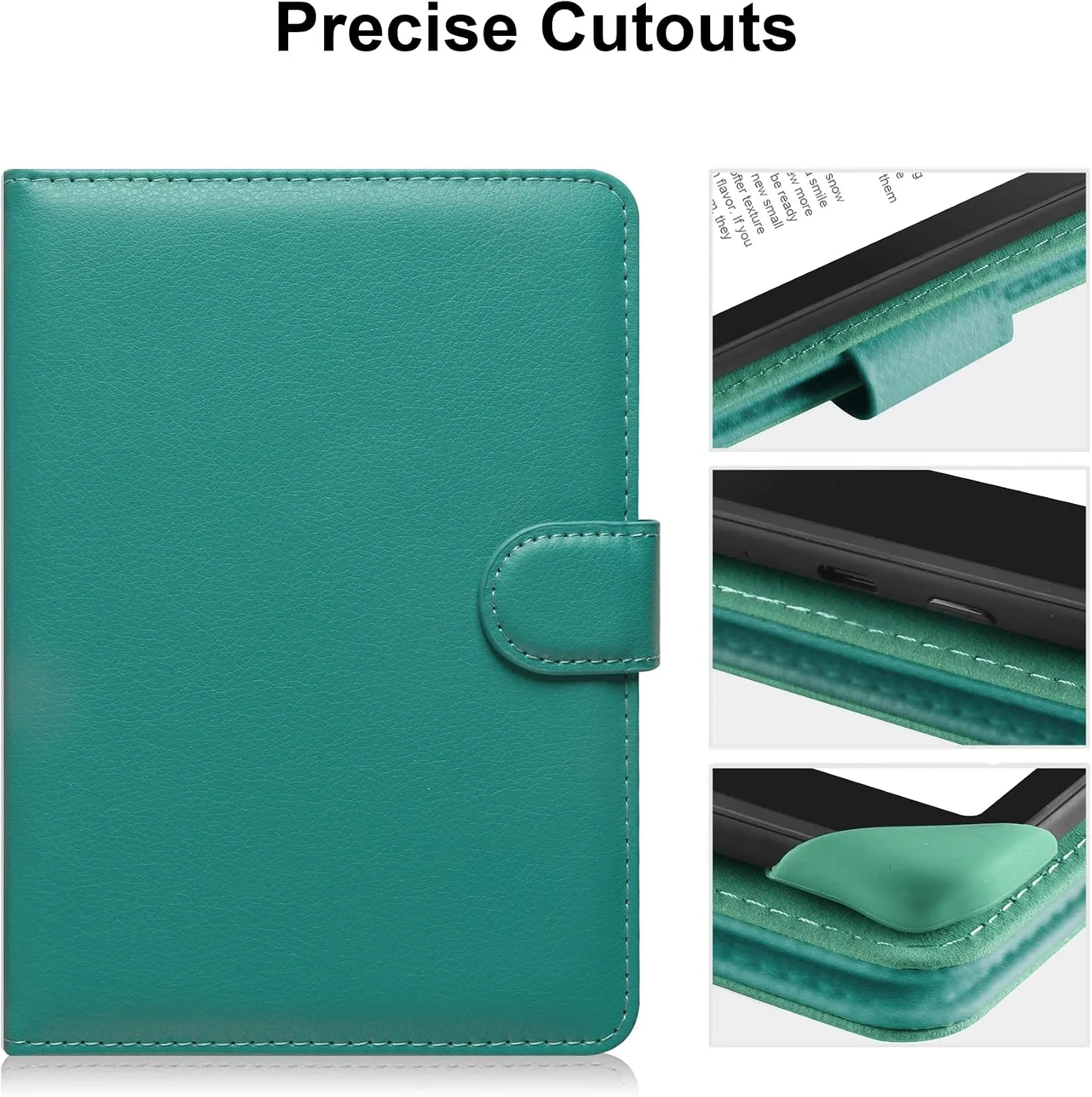 HoYiXi Universal Case for 6-inch Kindle eReader Compatible with Kobo/Voyaga/Pocketbook/Tolino E-Book Reader,6'' eReader Protective Cover with Built-in Card Slot,Cyan