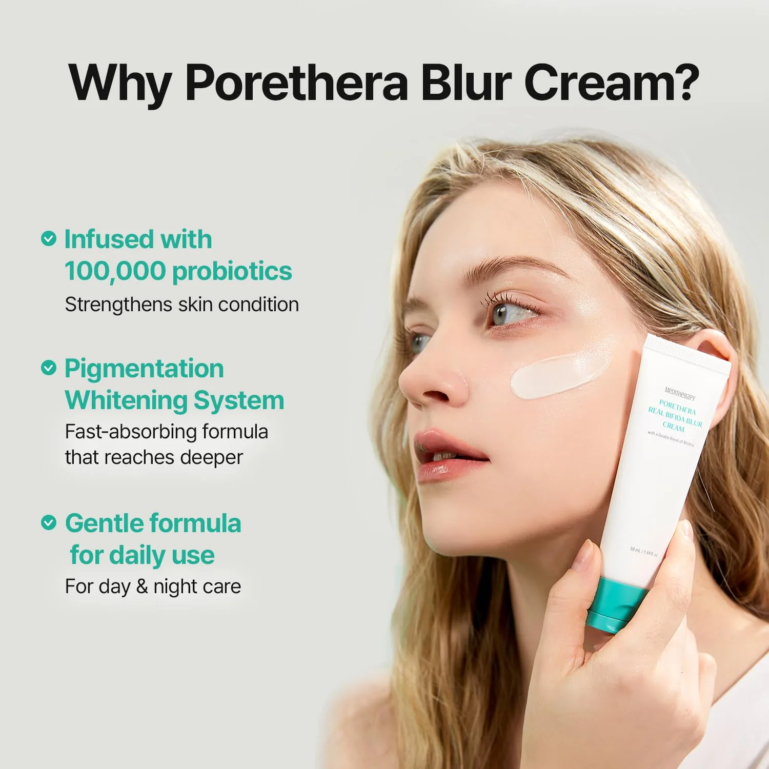 MEDITHERAPY Pore Blur Cream, K-Beauty Pore Minimizing Cream 1.69 fl oz