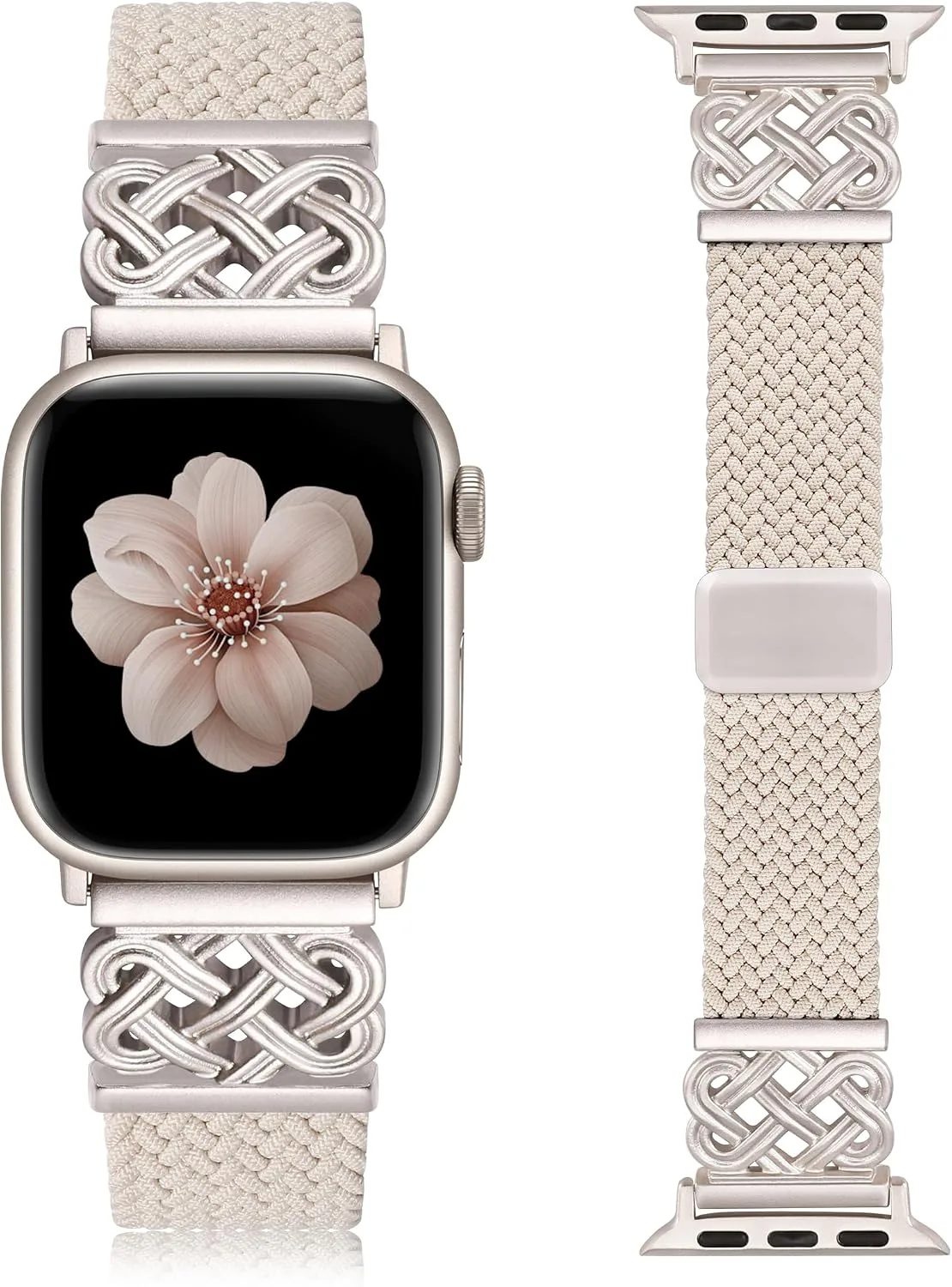 Correa trenzada elástica con cierre magnético para Apple Watch unisex