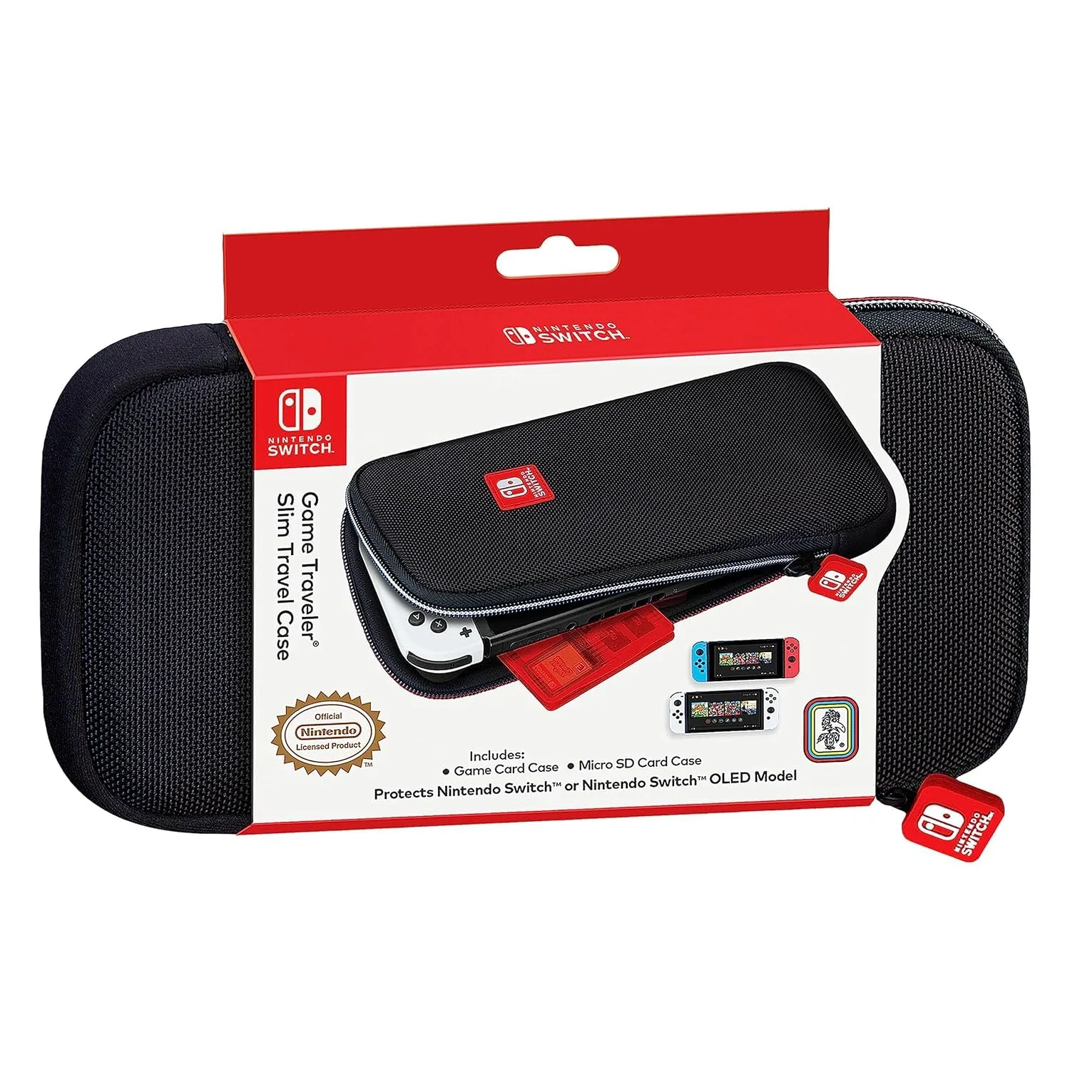 Game Traveler Deluxe Licensed Travel Case for Nintendo Switch, Black Slim - R.D.S. INDUSTRIES, INC. (NNS15)