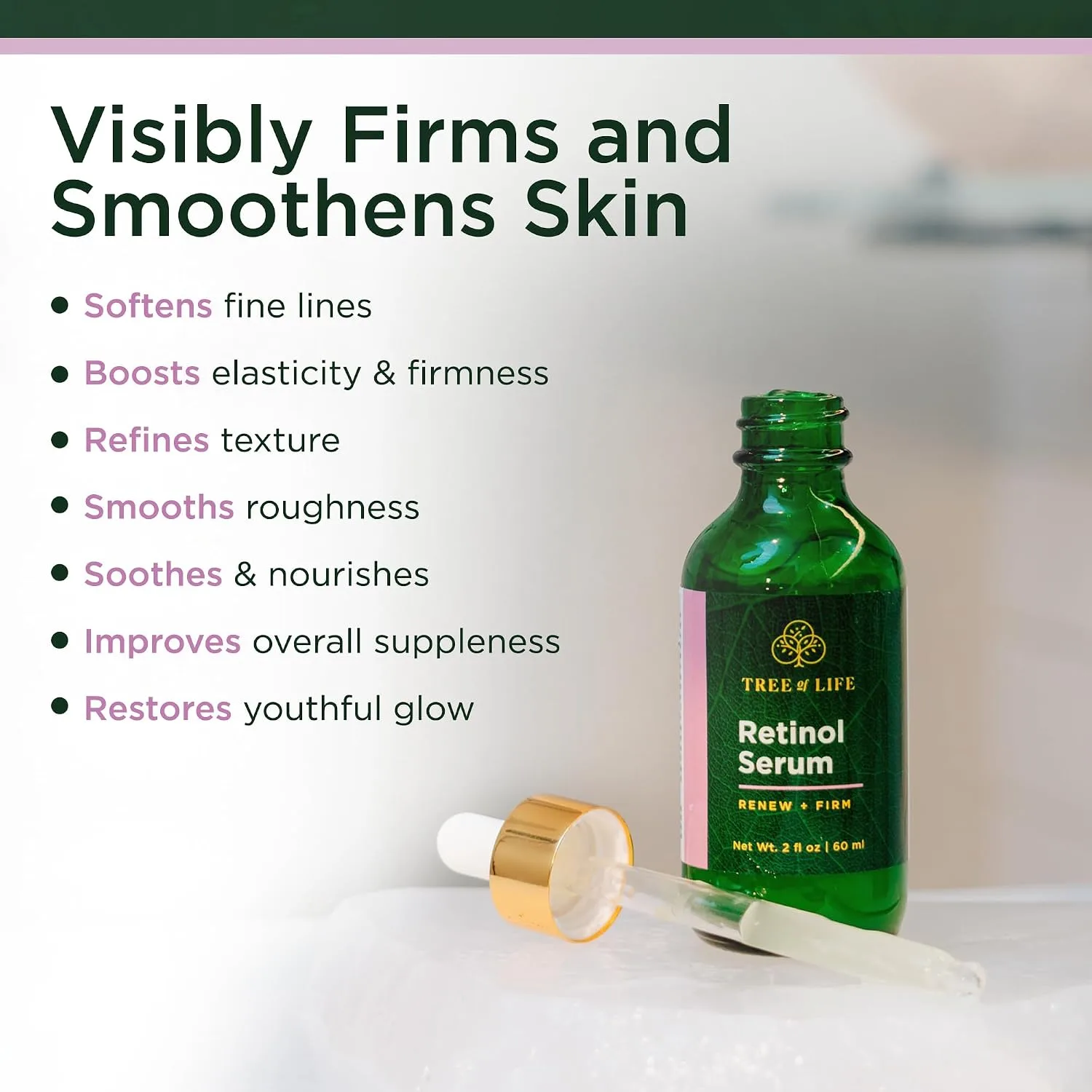 Tree of Life Retinol Serum for Face, Anti Aging Face Oil, 2 Fl Oz