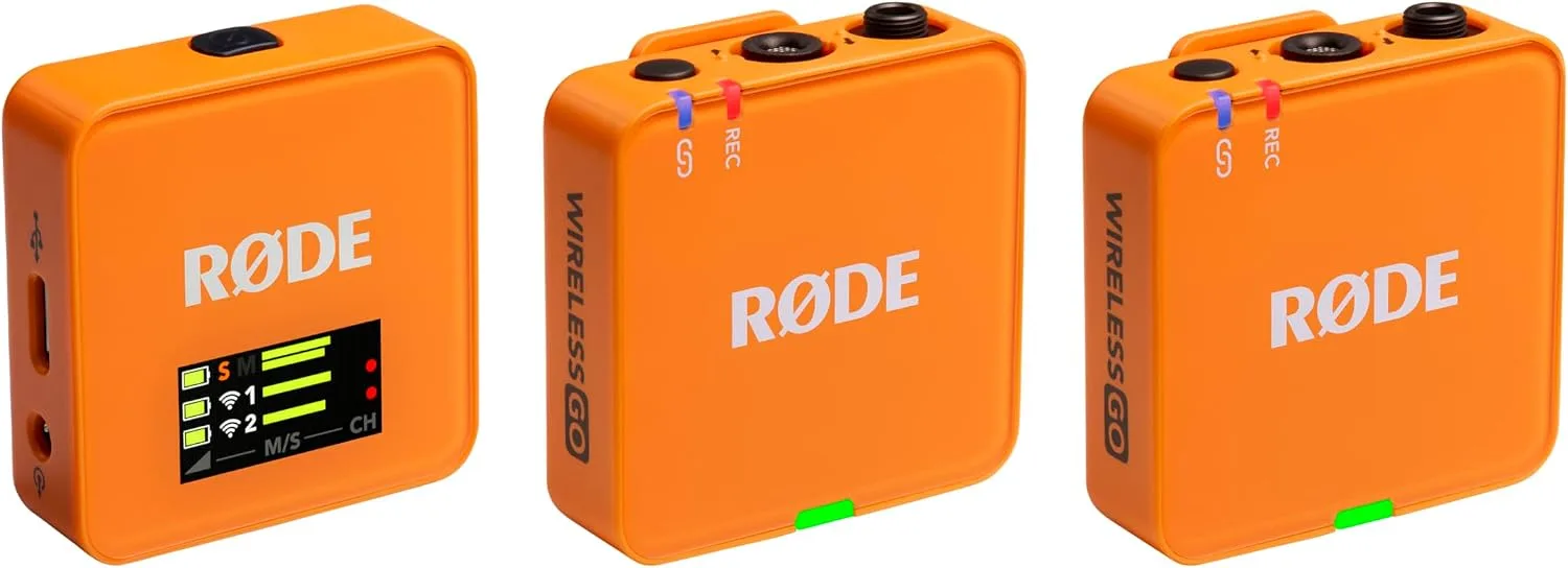 RØDE Wireless GO (Gen 3) Compact Wireless Microphone, 32-Bit Float, Orange