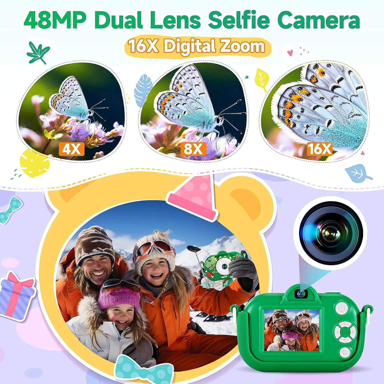 YEEHAO Christmas Birthday Gifts for Grandkids, Stocking Stuffers for Kids Camera