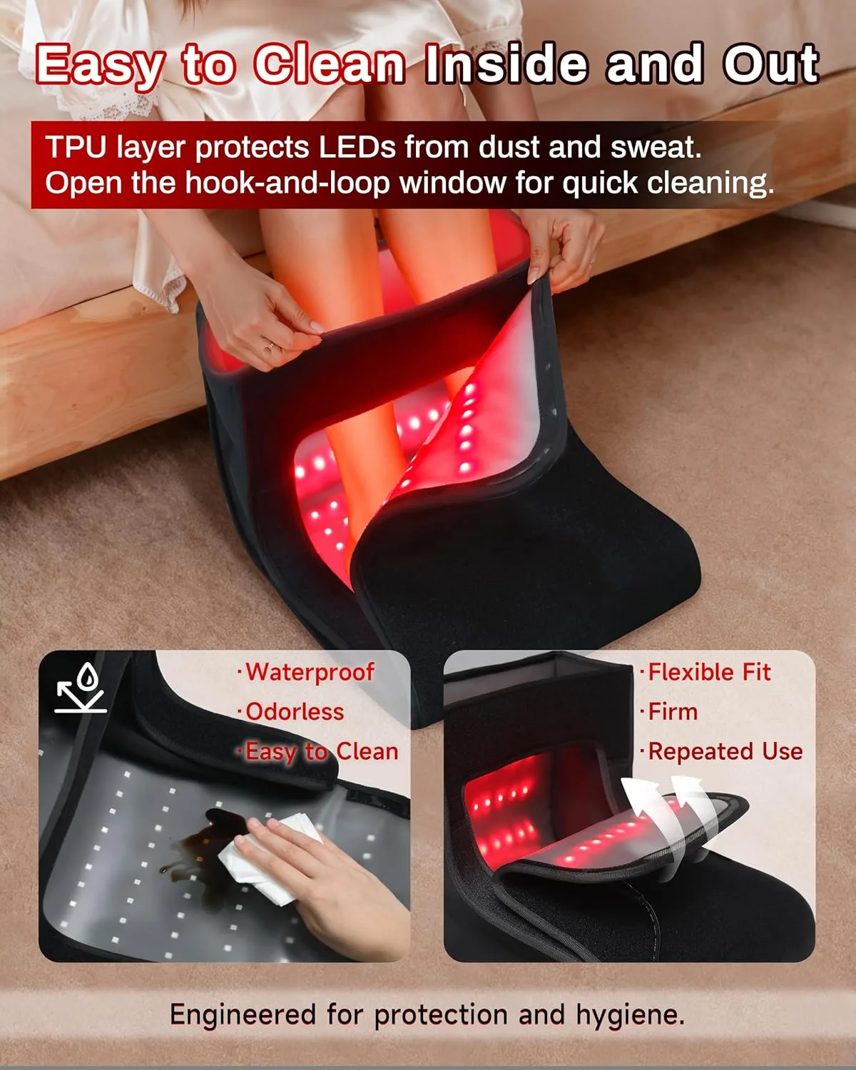 Medical Grade Red Light Therapy for Feet Neuropathy, FSA&HSA, Black