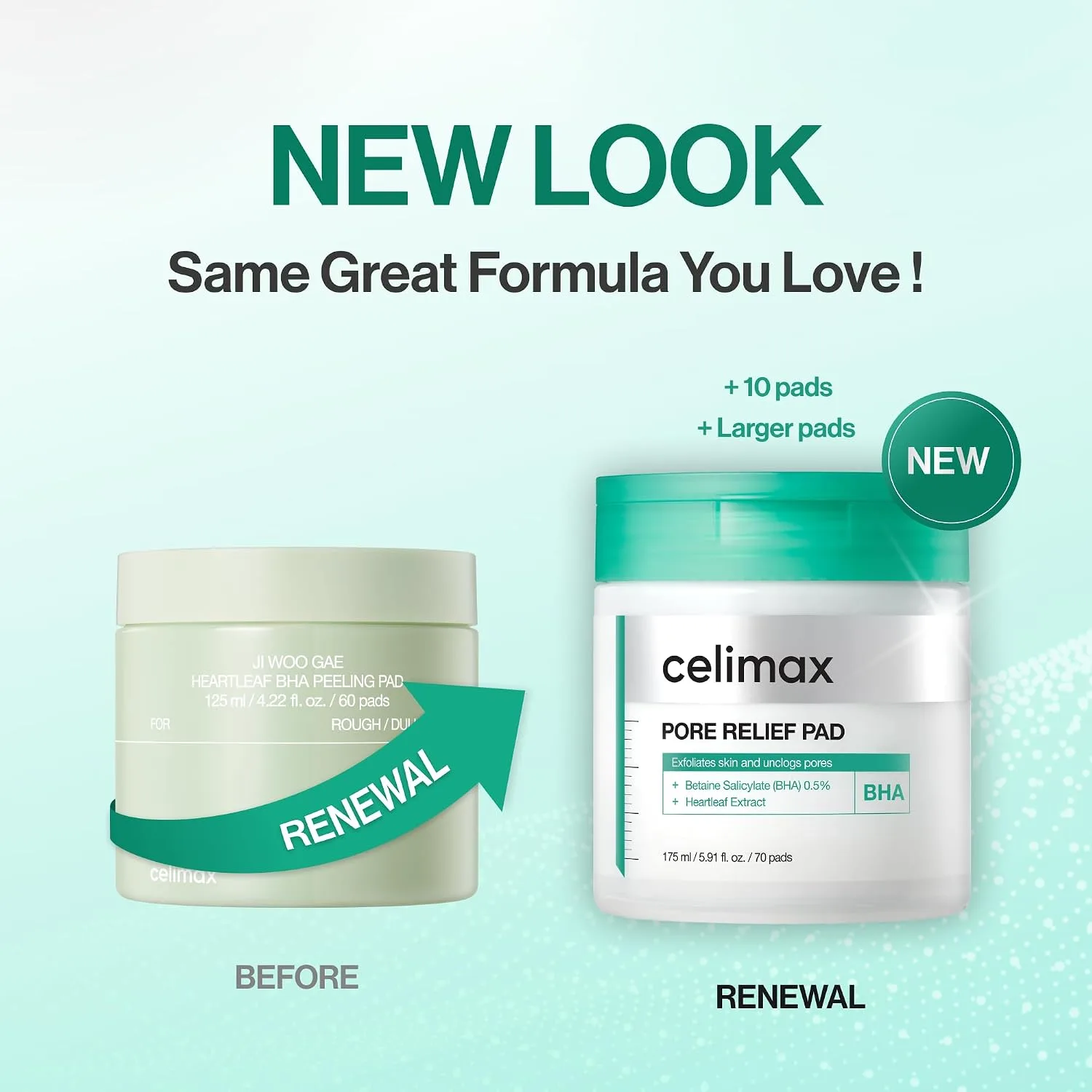 celimax Toner Pads Exfoliating BHA Pore Relief 70 Pads