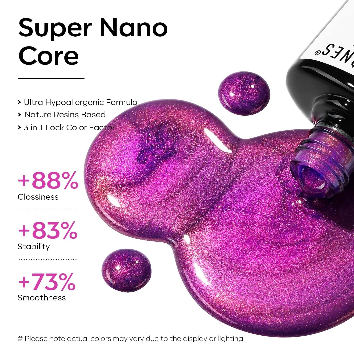 modelones Gel Nail Polish, 15 ML Chameleon Purple Gel Polish