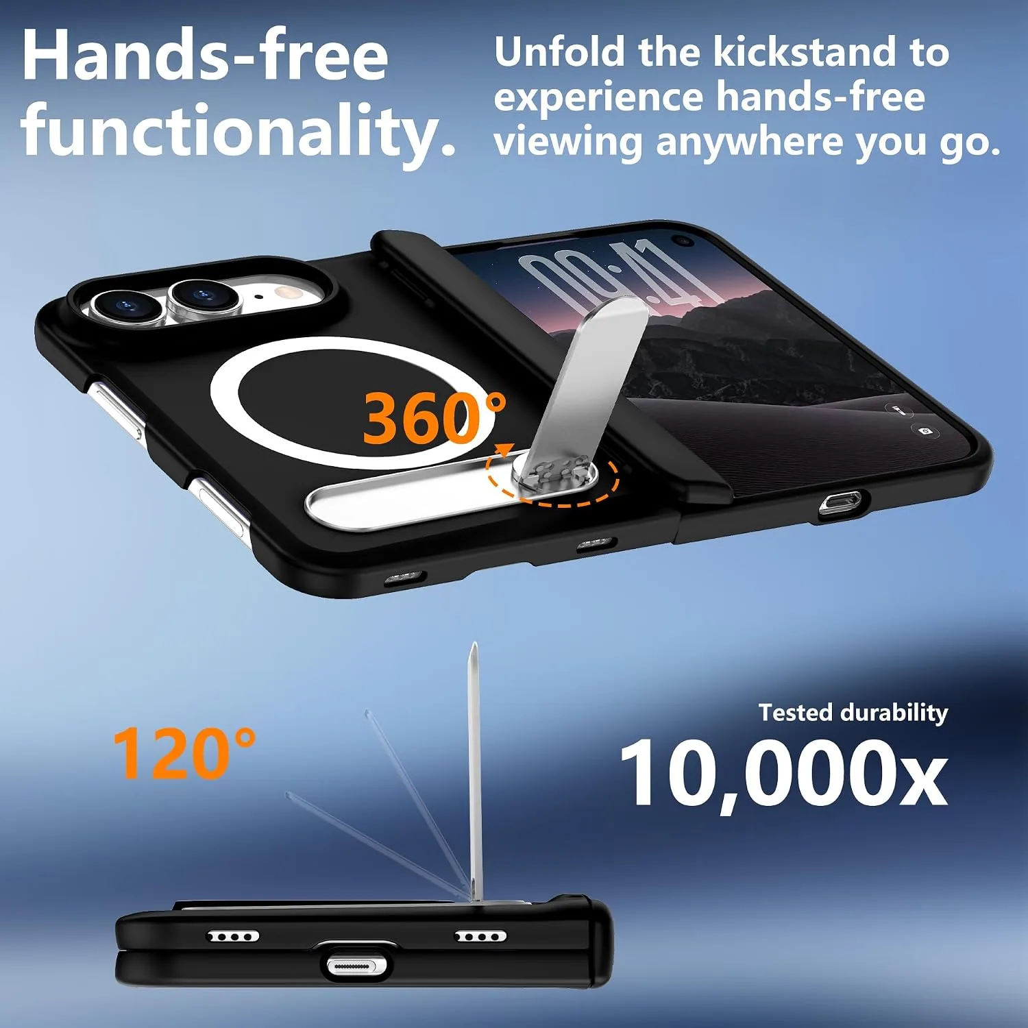 For iPhone Duo Case/iPhone Fold Case with Kickstand & Screen Protector