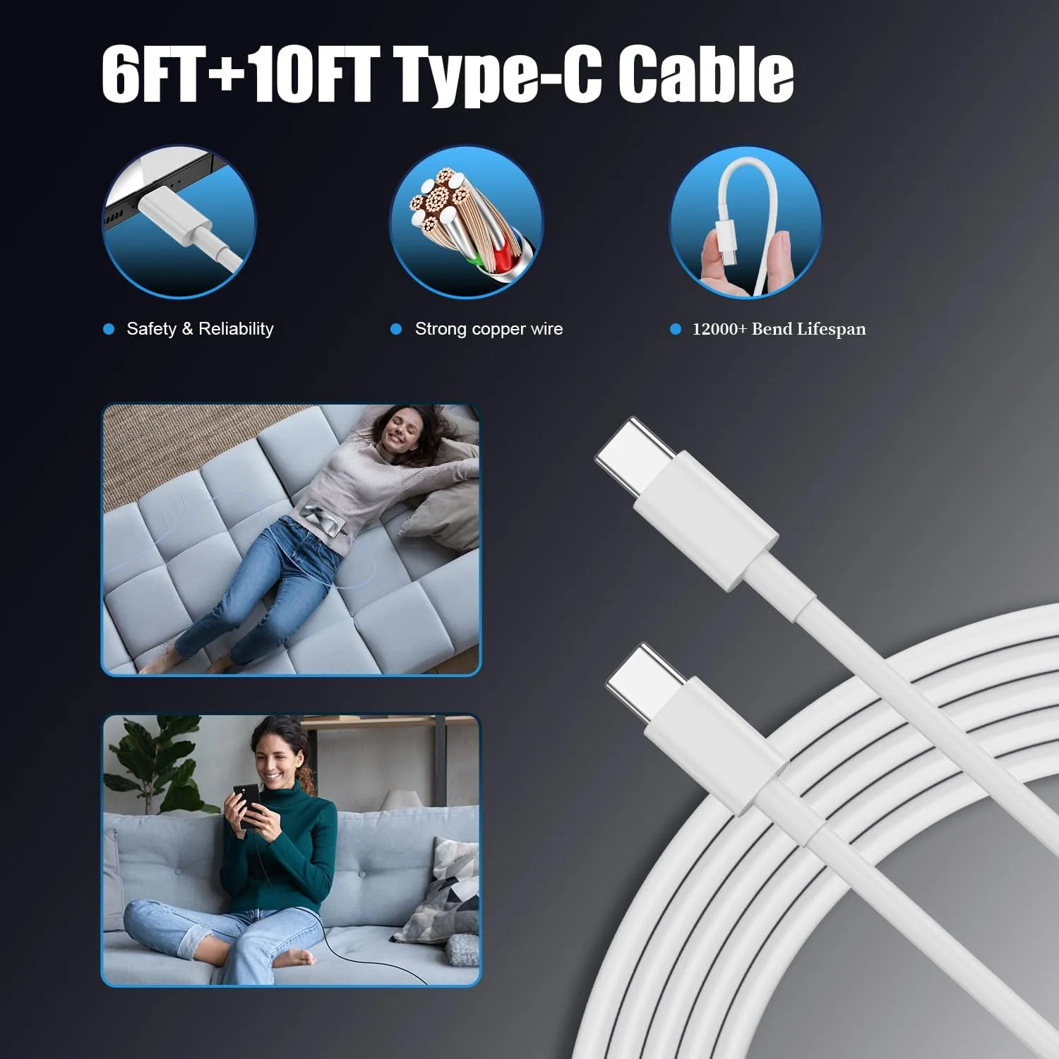 25W for iPhone 17 16 Charger Fast Charging,4 Pack USB C Wall Charger Block
