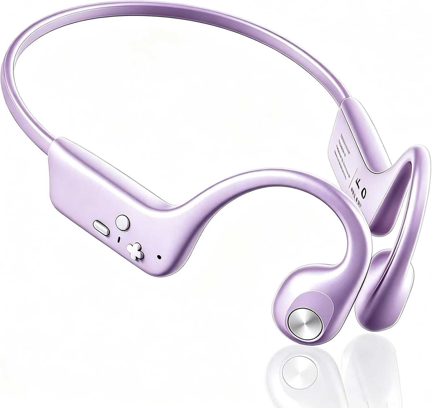 Fanisic Bone Conduction Headphones, Bluetooth 6.0 Open Ear Headphones with Mic, Type-C Quick Charge, Long Battery Life, IPX5 Sweatproof, Lightweight Comfortable for Gym, Sports, and Driving(Purple)