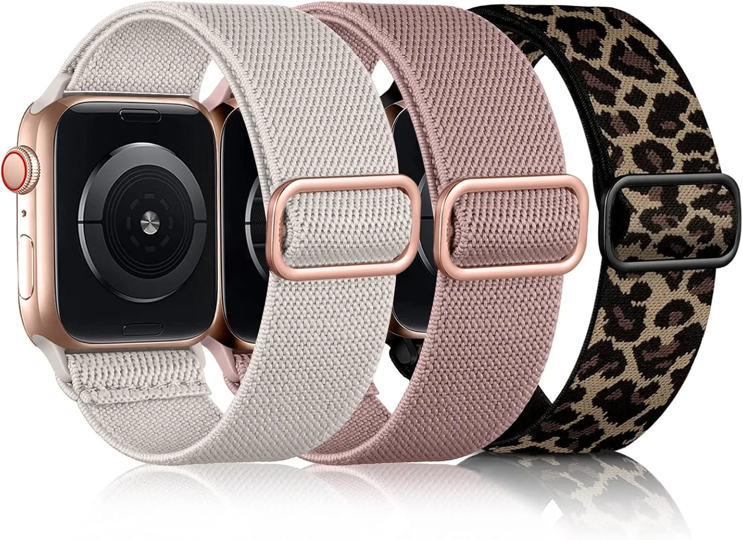 Correas DaQin 3 Pack Nylon Elástico Compatible con Apple Watch