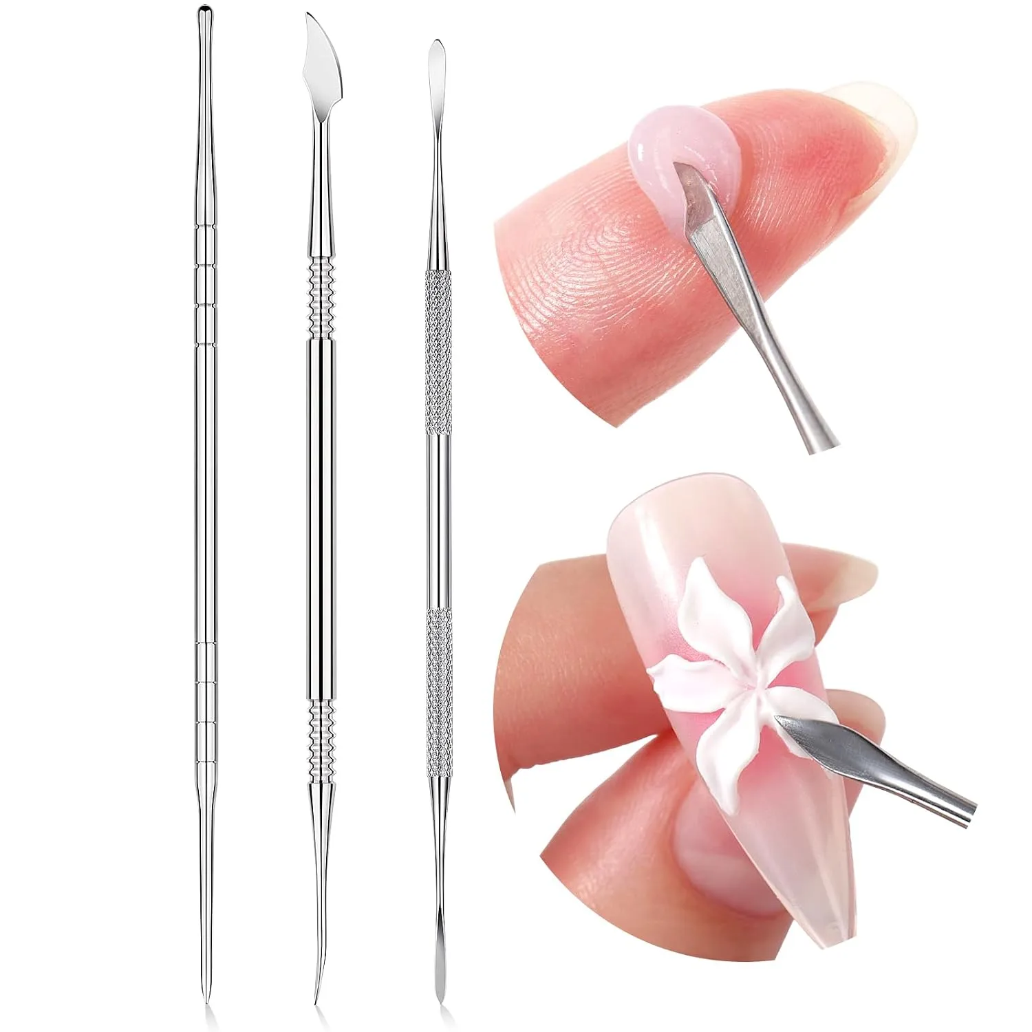 SAVILAND Dual-Head 3D Nail Art Sculpture Pen 3PCS