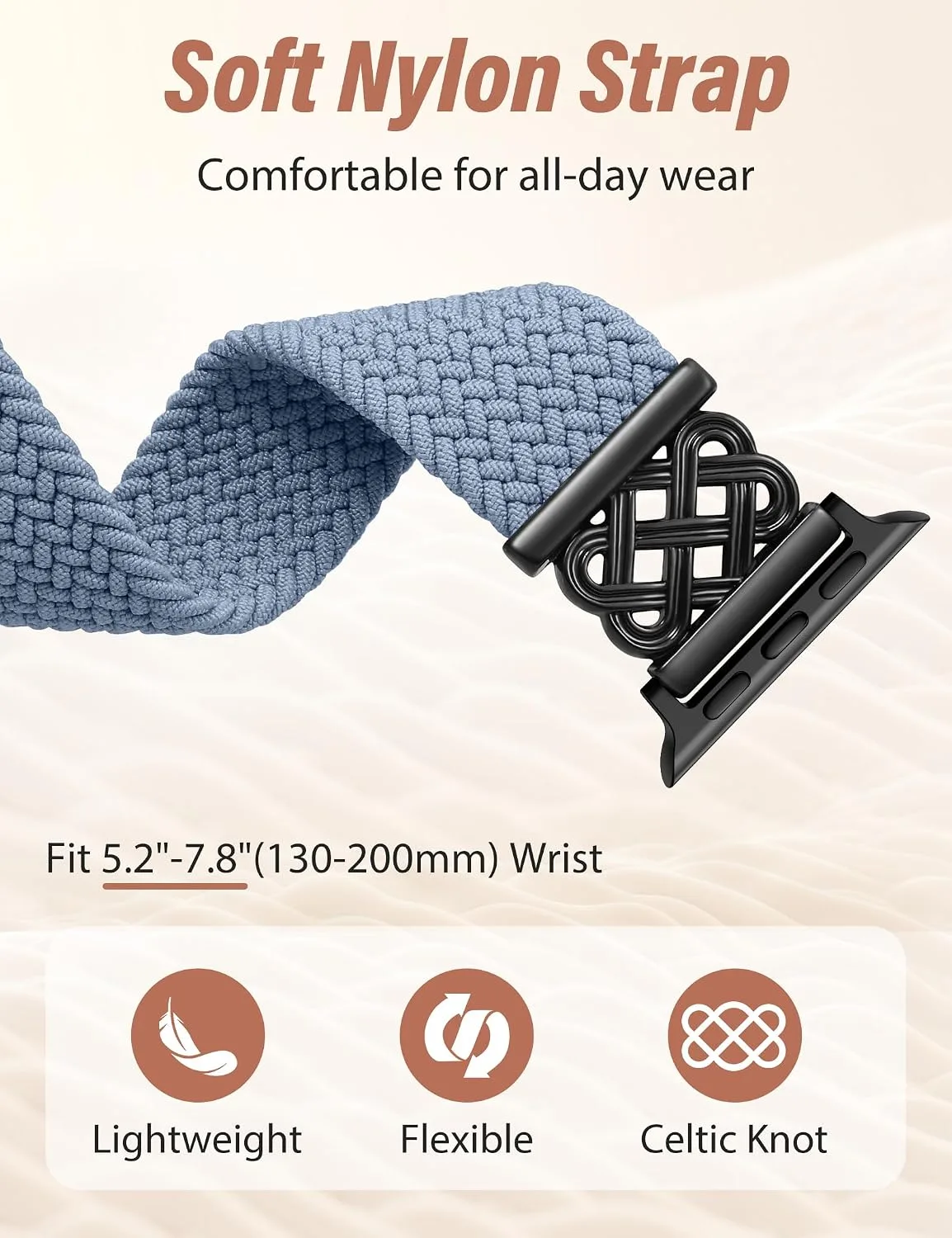 Braided Stretchy Band with Magnetic Clasp for Apple Watch Bands Women Men