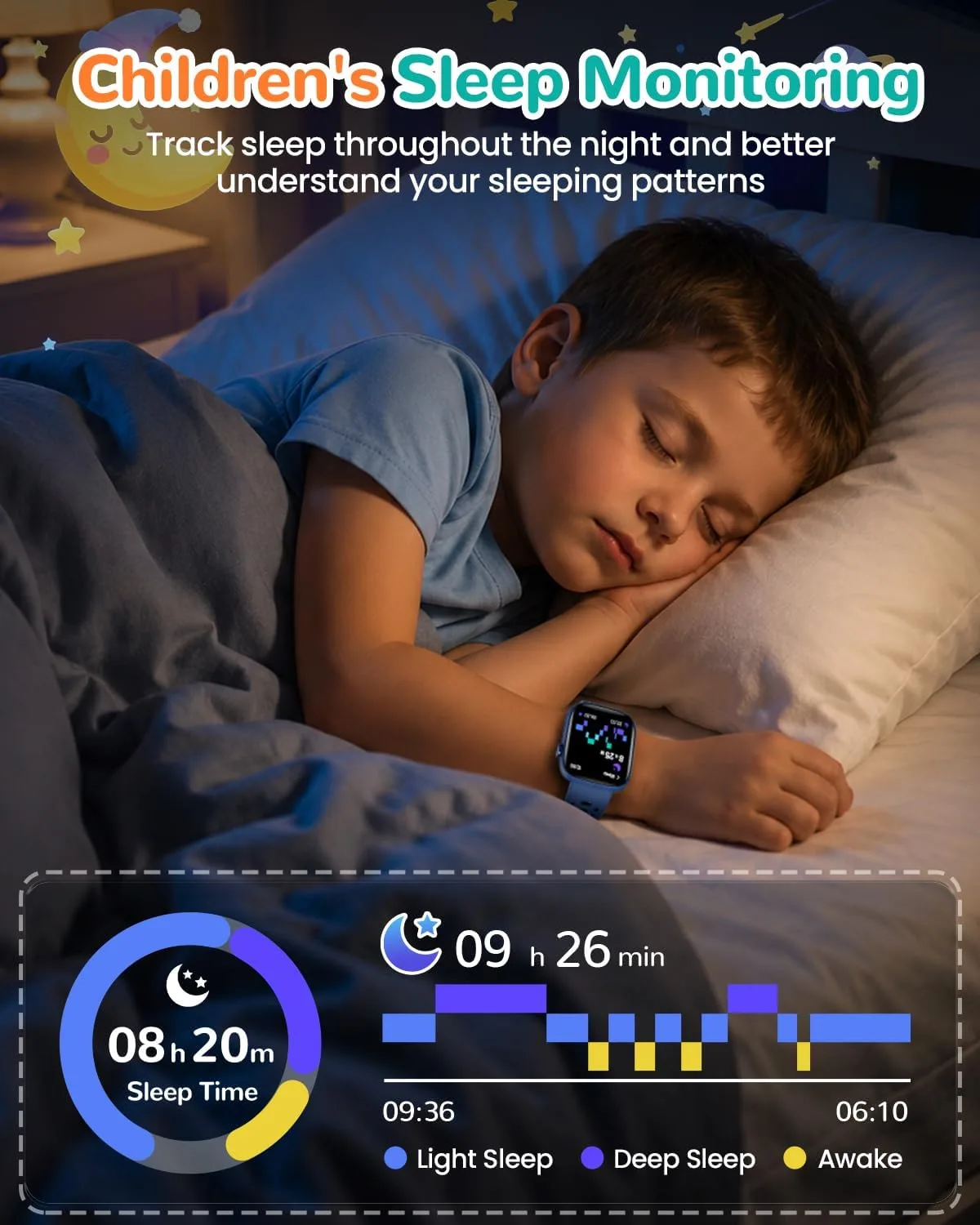 Kids Smart Watch No Phone Needed, 1.83" Smart Watch Fitness Trackers (Blue)