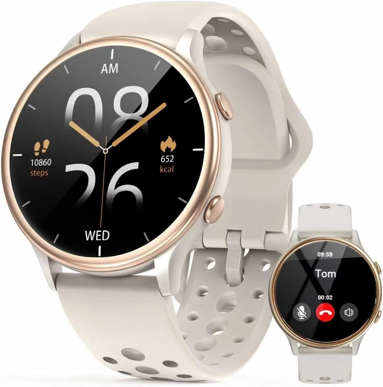 ICOMTOFIT Smart Watches for Women, Fitness Tracker with Heart Rate & SpO2 Monitor, IP67 Waterproof Activity Tracker for Men & Women, Smart Watch Works with Android and iPhone