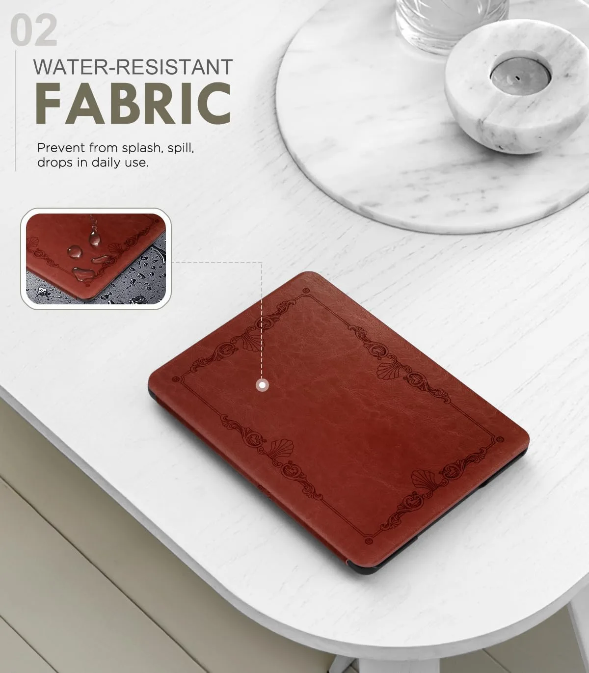 Moko Case for 7" Kindle Paperwhite 12th Gen 2024/Colorsoft, Vintage Style