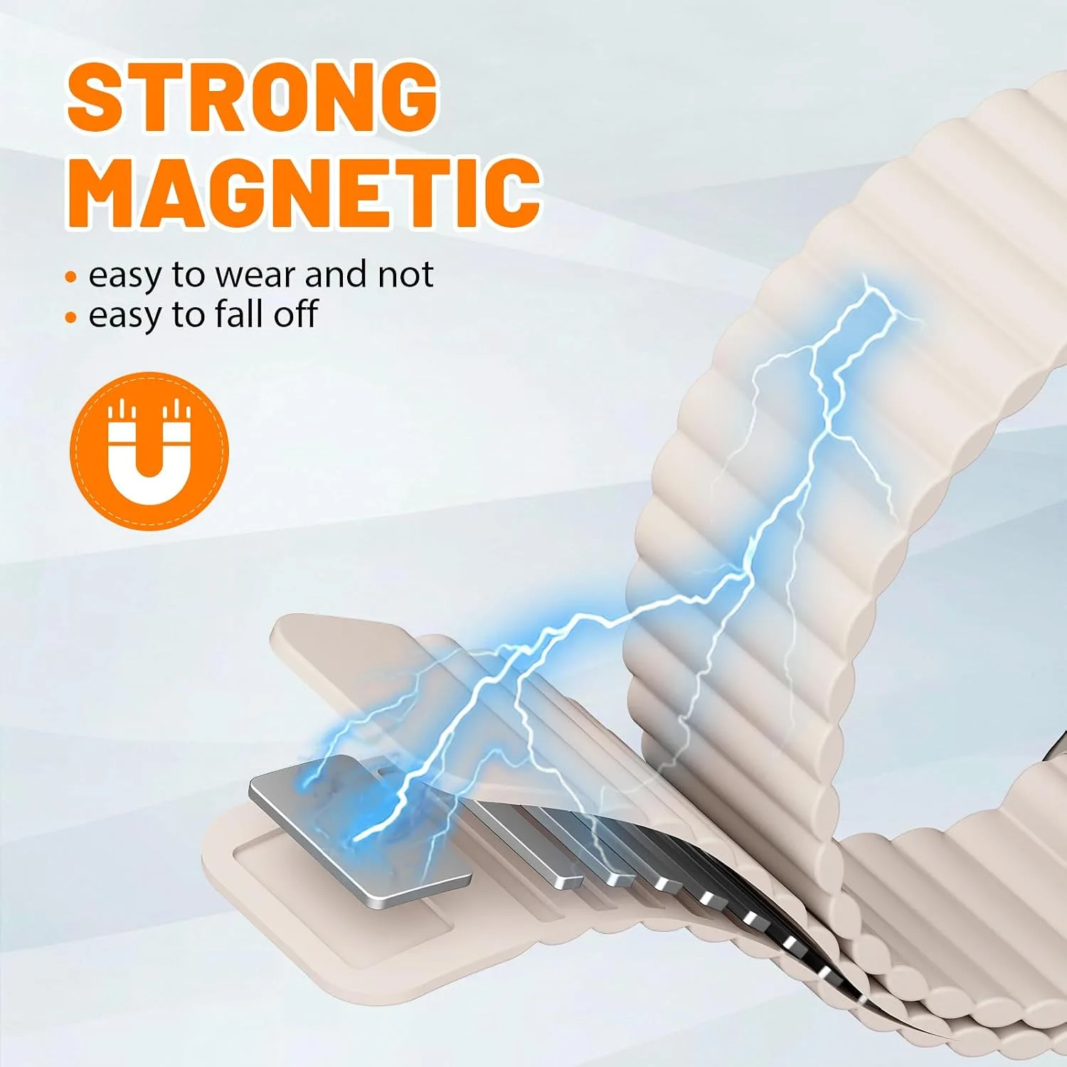 Magnetic Sport Bands for Apple Watch Band 40mm 38mm 41mm 42mm 44mm 45mm 46mm iWatch bands for Women Men,Silicone Loop Strap Wristband for Apple Watch Series 12 11 10 9 8 7 6 5 4 3 SE 3/2nd Ultra 49mm