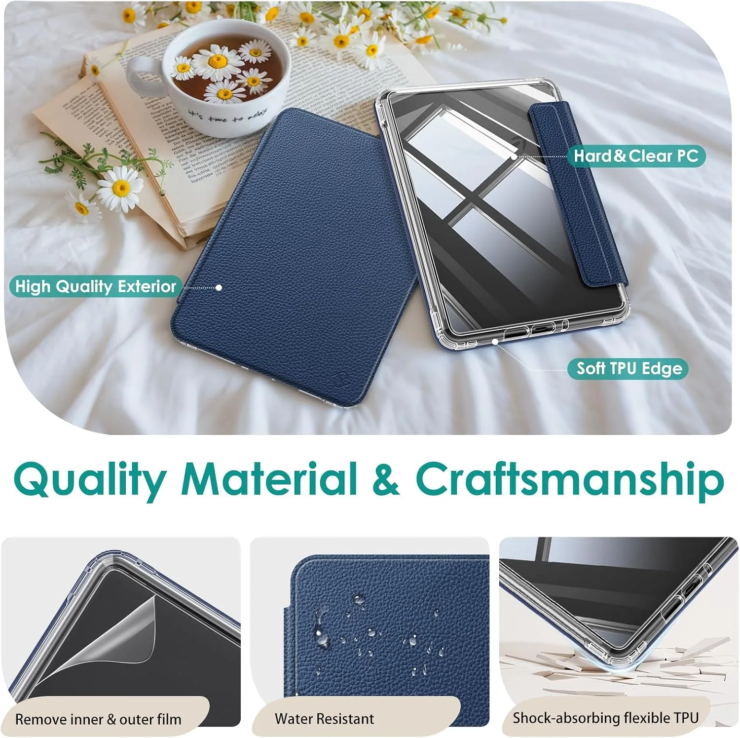 Fintie Detachable Case for Kindle Paperwhite 12th Gen 2024/Kindle Colorsoft