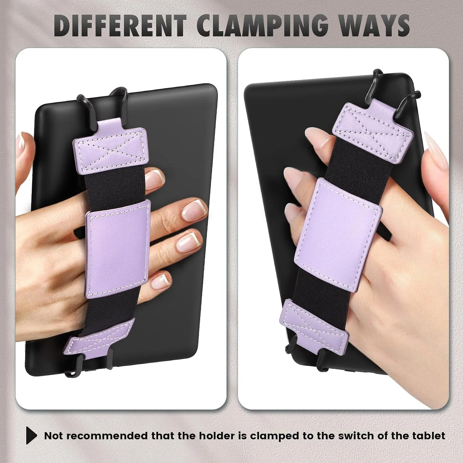 MoKo Soft Hand Strap for 6-8" Kindle eReaders Fire Tablet, Taro Purple