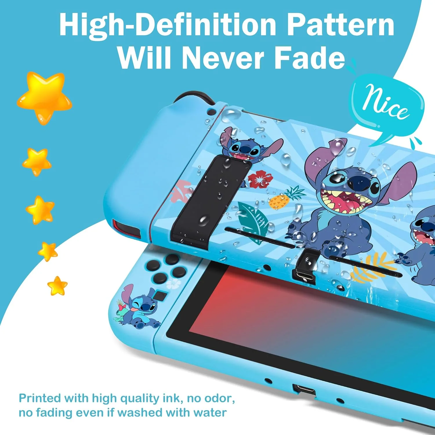 Xcitifun Case Designed for Nintendo Switch for Girls Boys Kids Soft Slim TPU Switch Cases Cute Kawaii Character Cartoon Protective Shell Cover Compatible with Nintendo Switch 2017 - Three Dogs