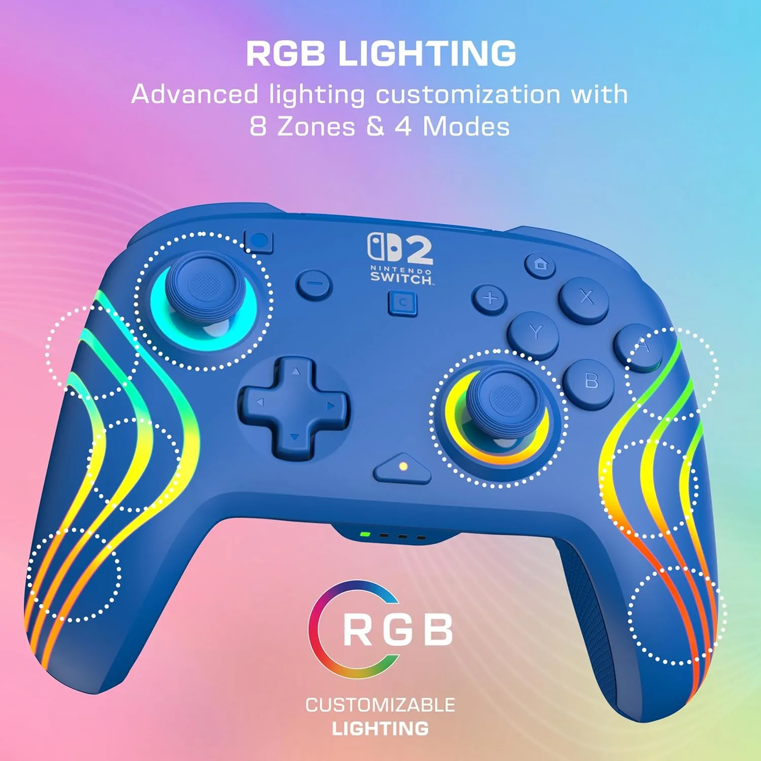 Turtle Beach Afterglow Wave Wireless RGB Game Controller Nintendo Switch 2
