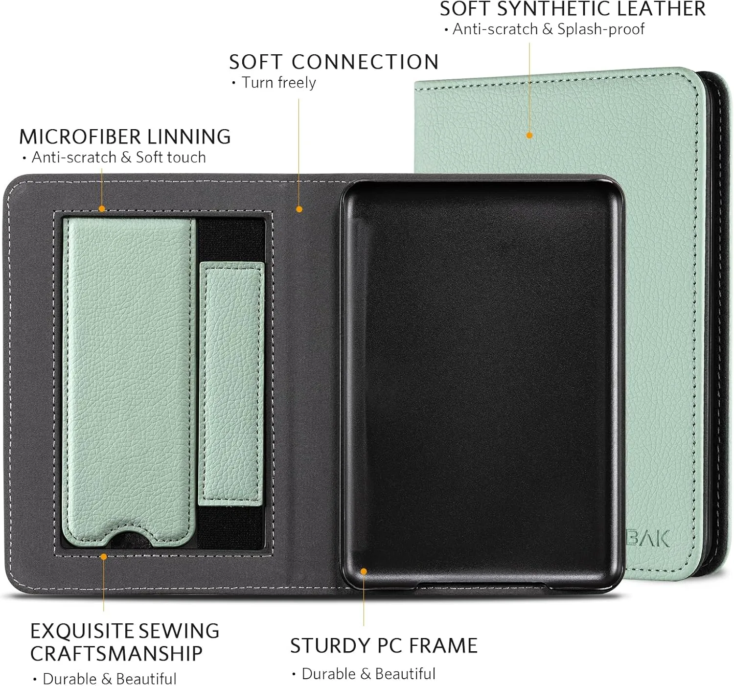 CoBak Case with Stand for for 6" Kindle (2024 & 2022, 11th Gen)