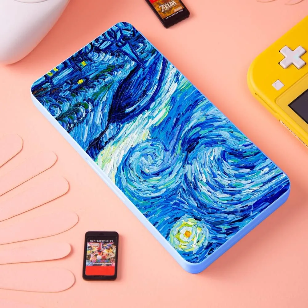 PERFECTSIGHT Game Card Case for Nintendo Switch/Switch Lite/OLED, 24 Game Holder Cartridge Case for Game Cards and 24 SD Cards, Portable Compact Storage Box (Starry Night, 24 Slots)