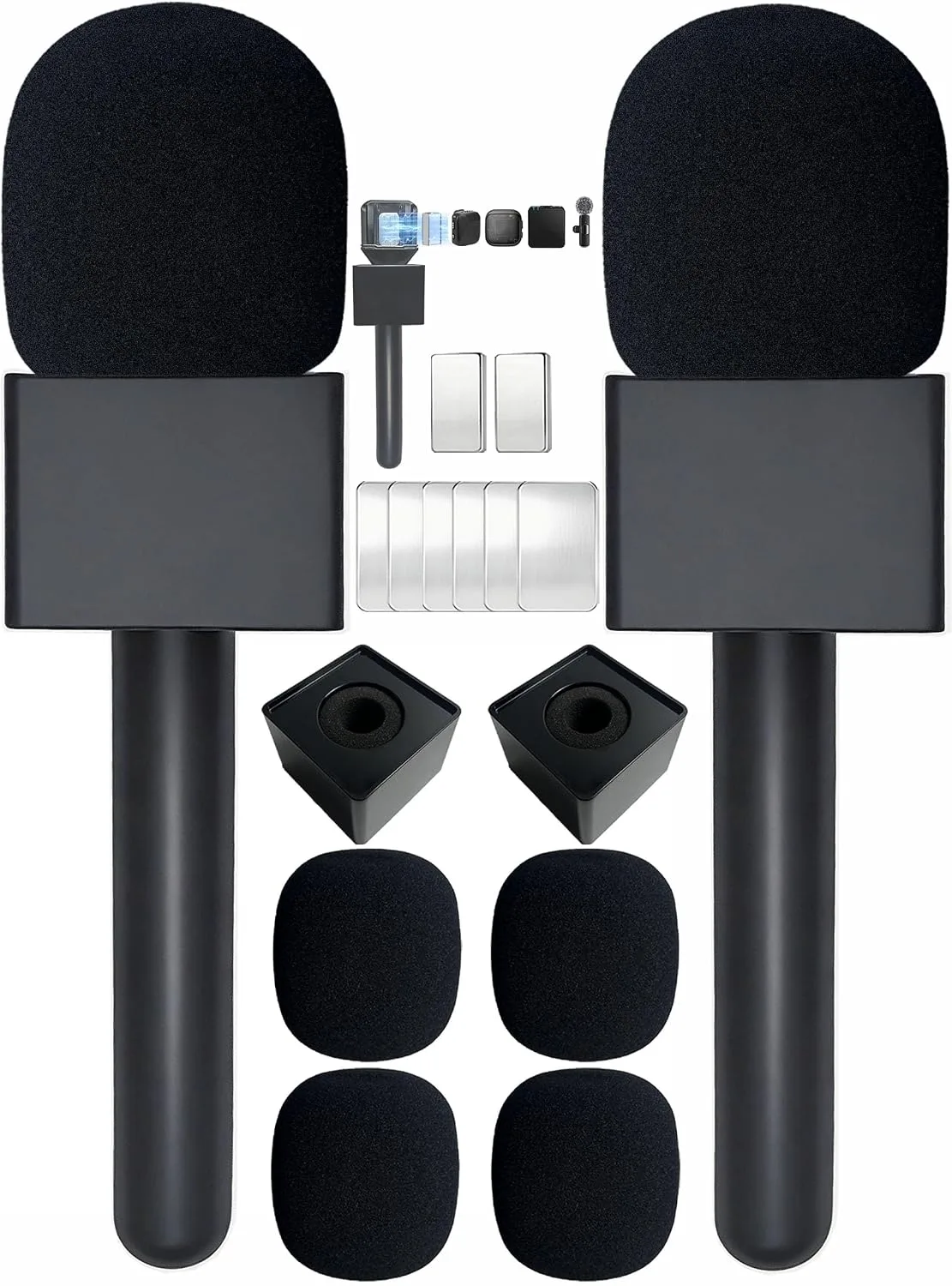 2PCS Dji Mic Mini Accessories for DJI Mic Mini/2/3, Microphone Holder for RØDE Wireless Microphone and All Wireless Mini Microphones, Universal Magnetic Microphone Stand for Vlog, Tik Tok, Interview