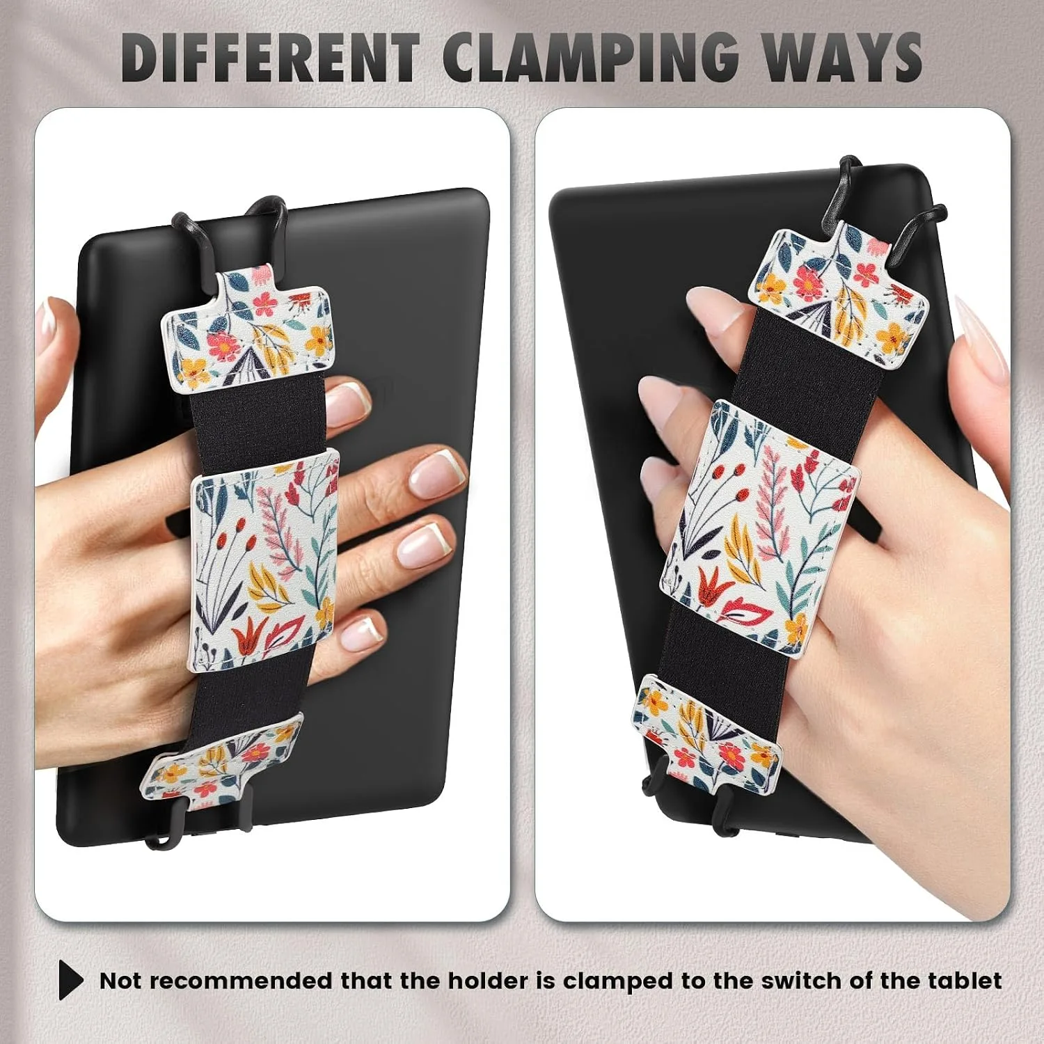 MoKo Soft Hand Strap for 6-8" Kindle eReaders Fire Tablet, Flowers