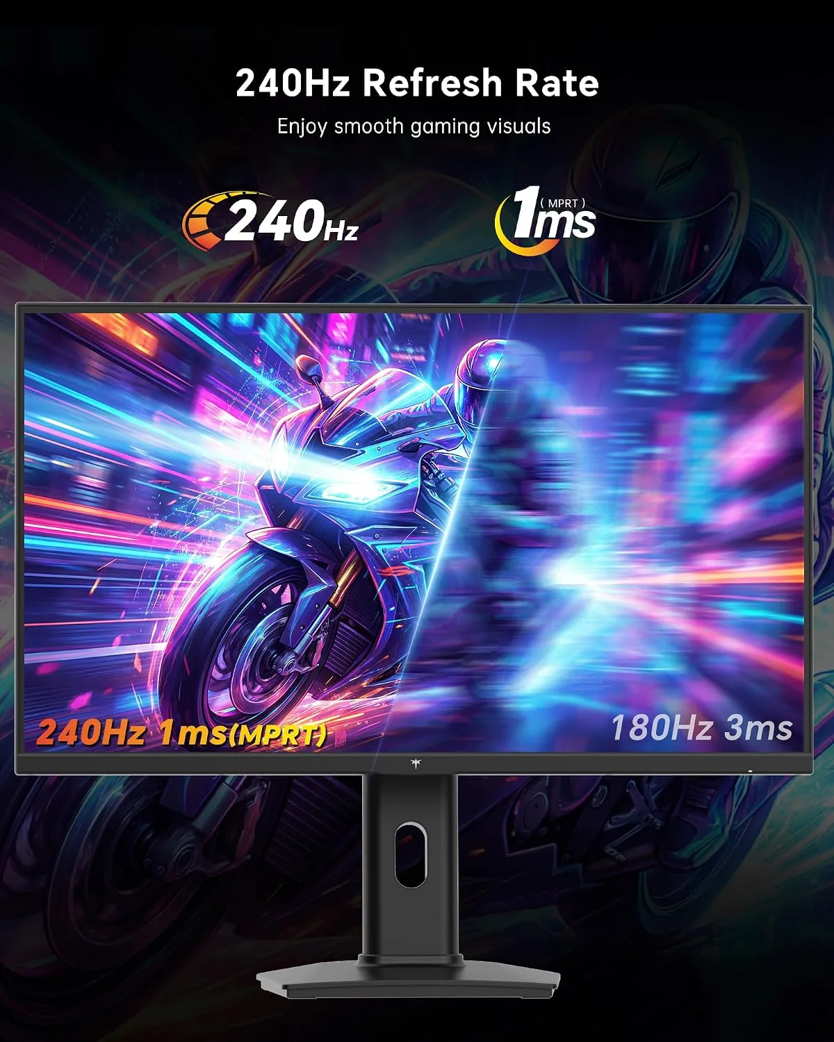 KTC 27 Inch 240Hz Gaming Monitor, 1080P Computer Monitor Fast IPS, H27F7