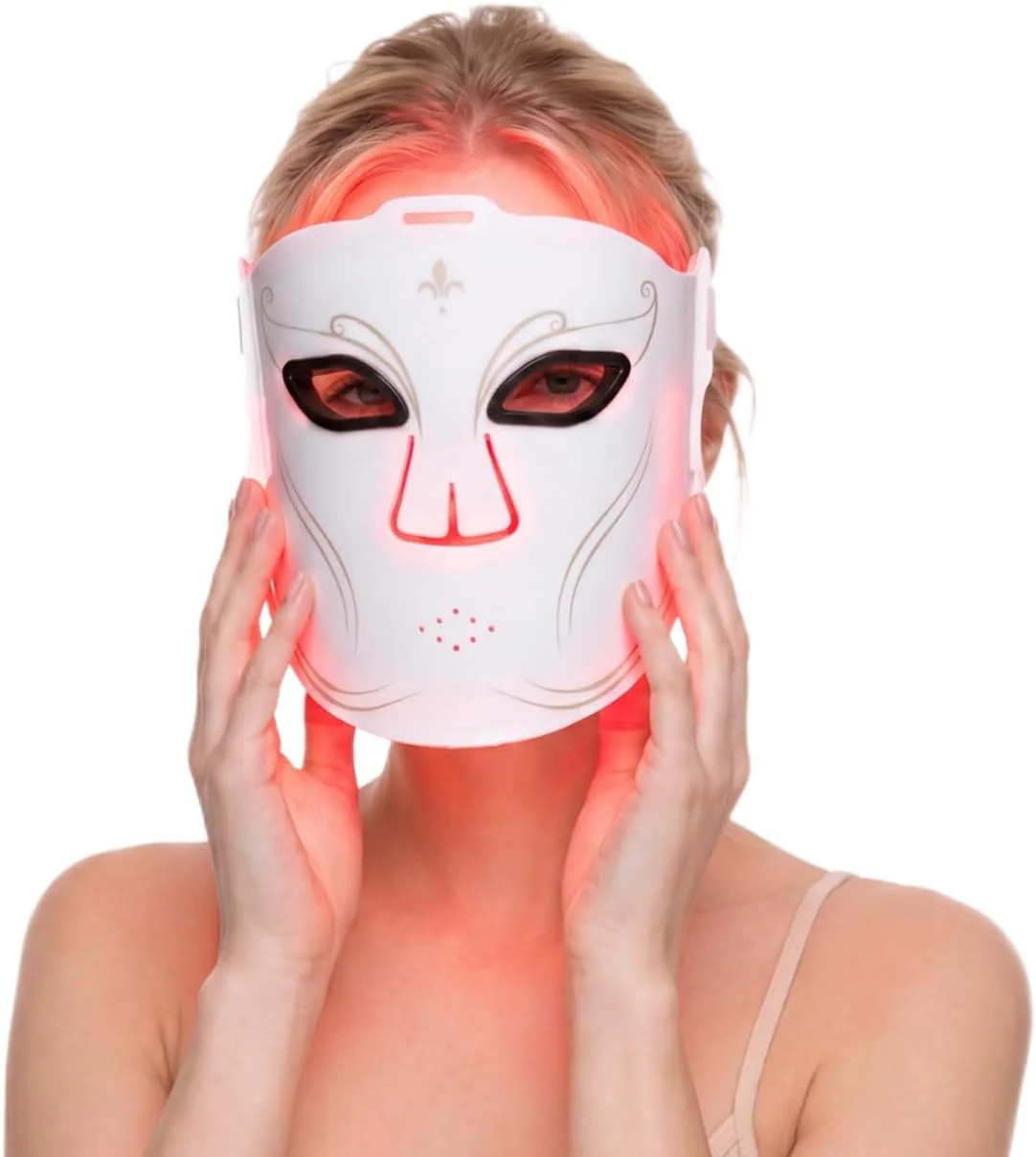 Red Light Therapy Mask for Face, Wireless LED Face Mask with 3 Light Modes