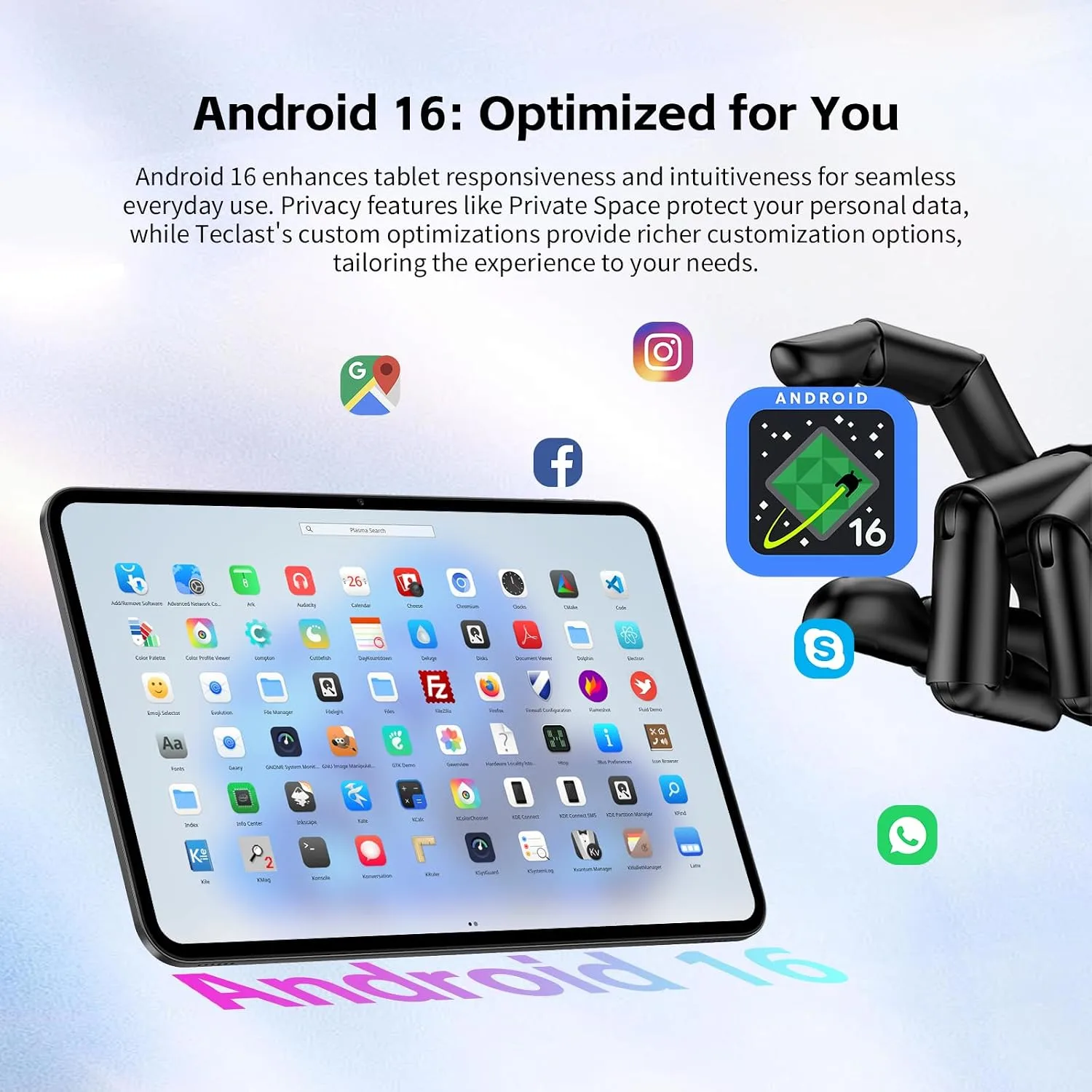 TECLAST 13.4" Android Tablet with Keyboard, 4G LTE, Large Screen Tablet