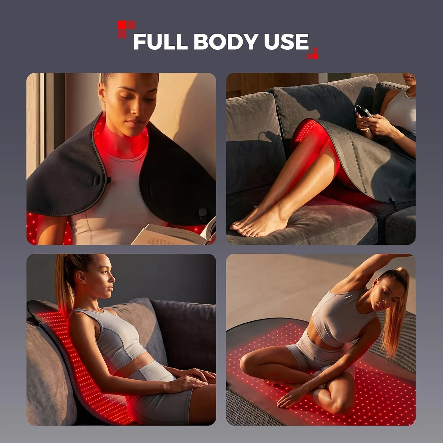 LTW Flagship 660 LEDs Red Light Therapy Mat for Body (46.8" x 25.6")