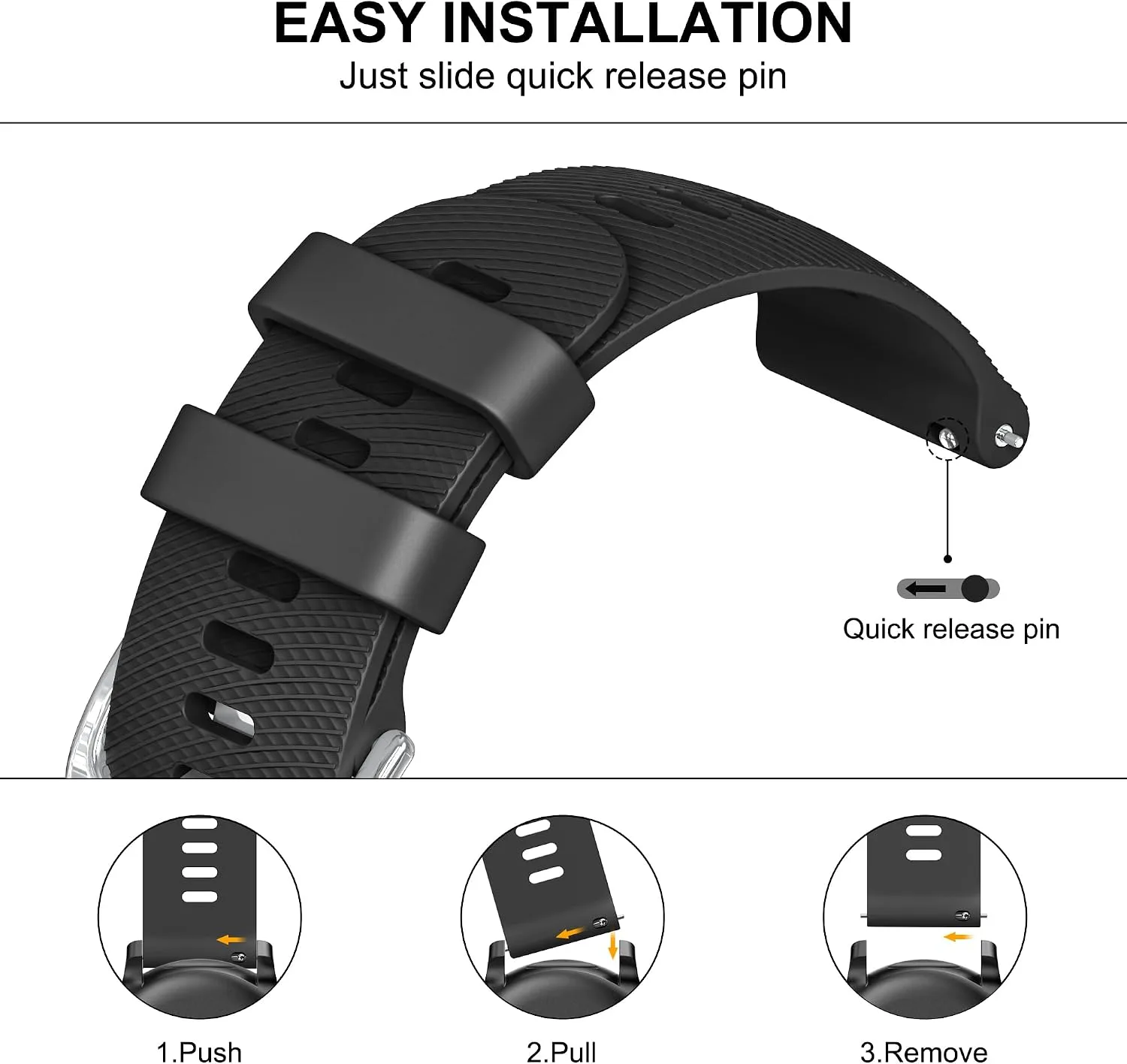 Meliya Silicone Bands Compatible with Coros Pace 3/Pace 4/Pace Pro/Apex 2 Pro/Apex Pro/Apex 46mm Watch Band, Soft Silicone Sport Replacement Wristband for Coros Pace 4/3 Watch