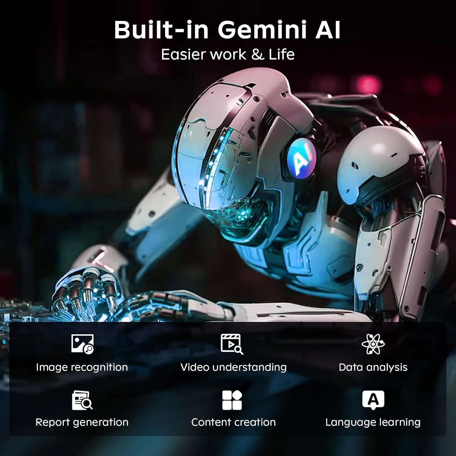 Android 16 Tablet 11 Inch with Gemini AI, T7250 Octa-Core 24GB RAM