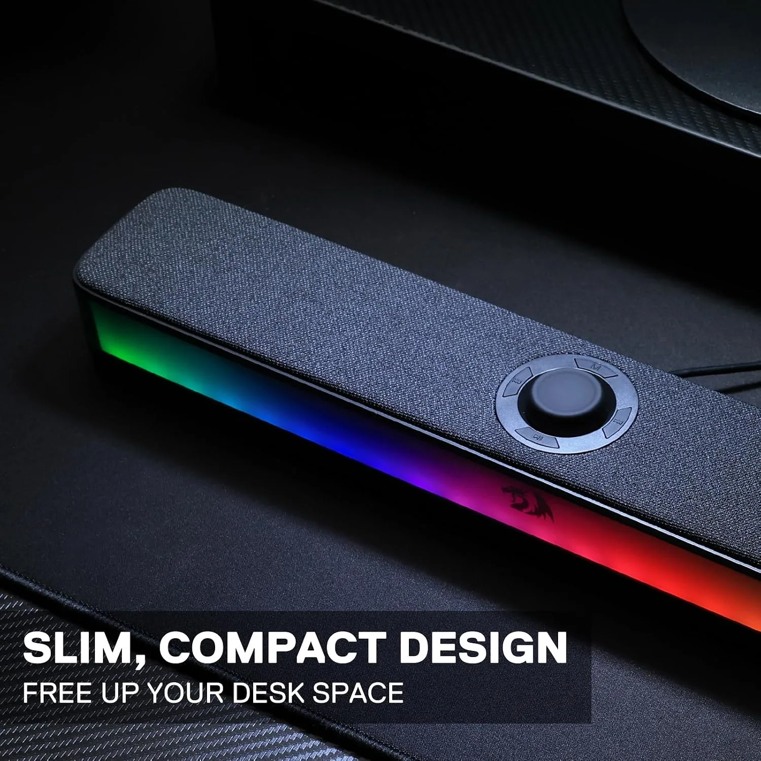 Redragon GS515 RGB Desktop Soundbar, 2.0 Stereo Enhanced Sound, BT 5.3