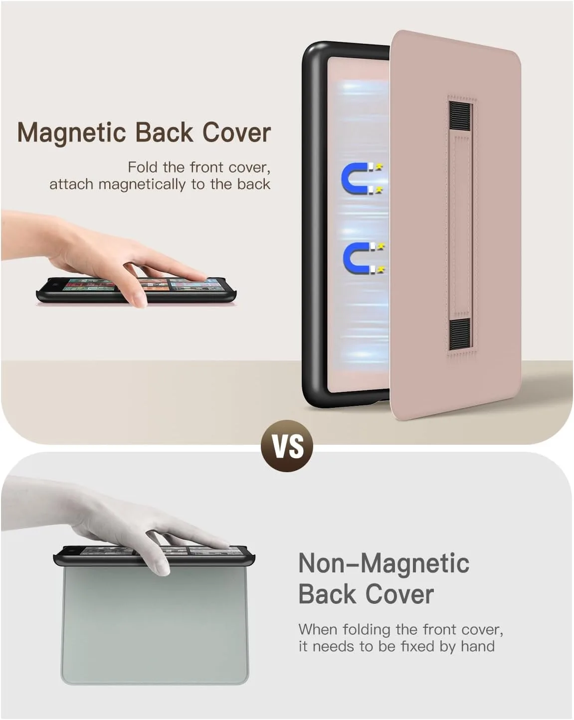 MoKo Case for 7" Kindle Paperwhite 12th Gen 2024 & Colorsoft, Rose Gold