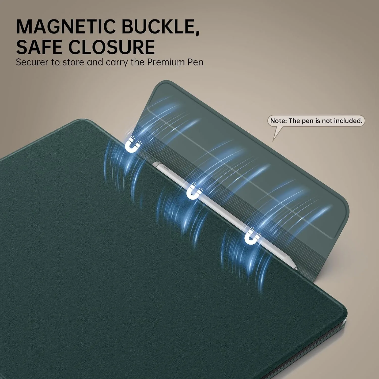 MoKo Magnetic Case for 11" Kindle Scribe 3rd & Colorsoft 1st Midnight Green
