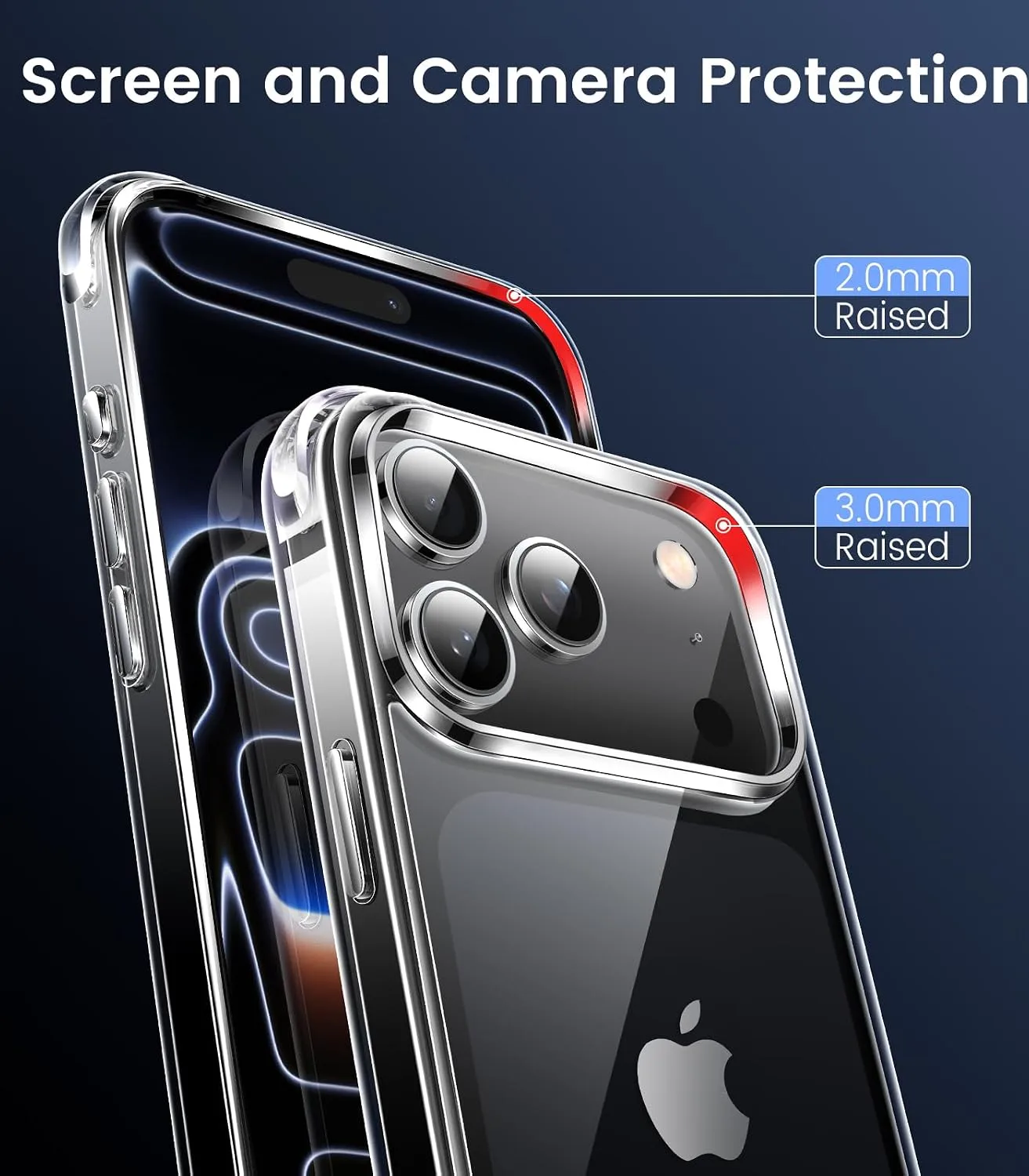 Mkeke for iPhone 18 Pro Case Clear [Not-Yellowing]