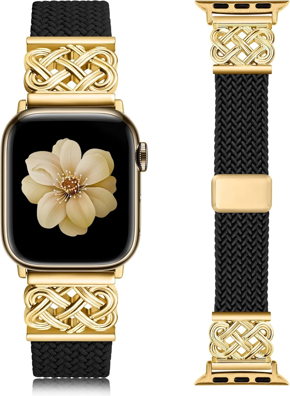 Correa trenzada elástica con cierre magnético para Apple Watch unisex