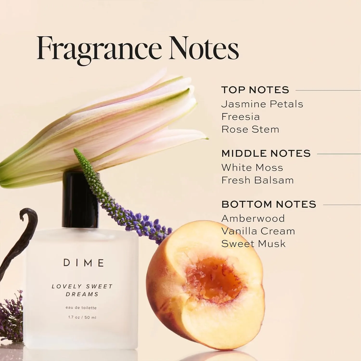 DIME Beauty Lovely Sweet Dreams Perfume - Soft Floral, 1.7 oz