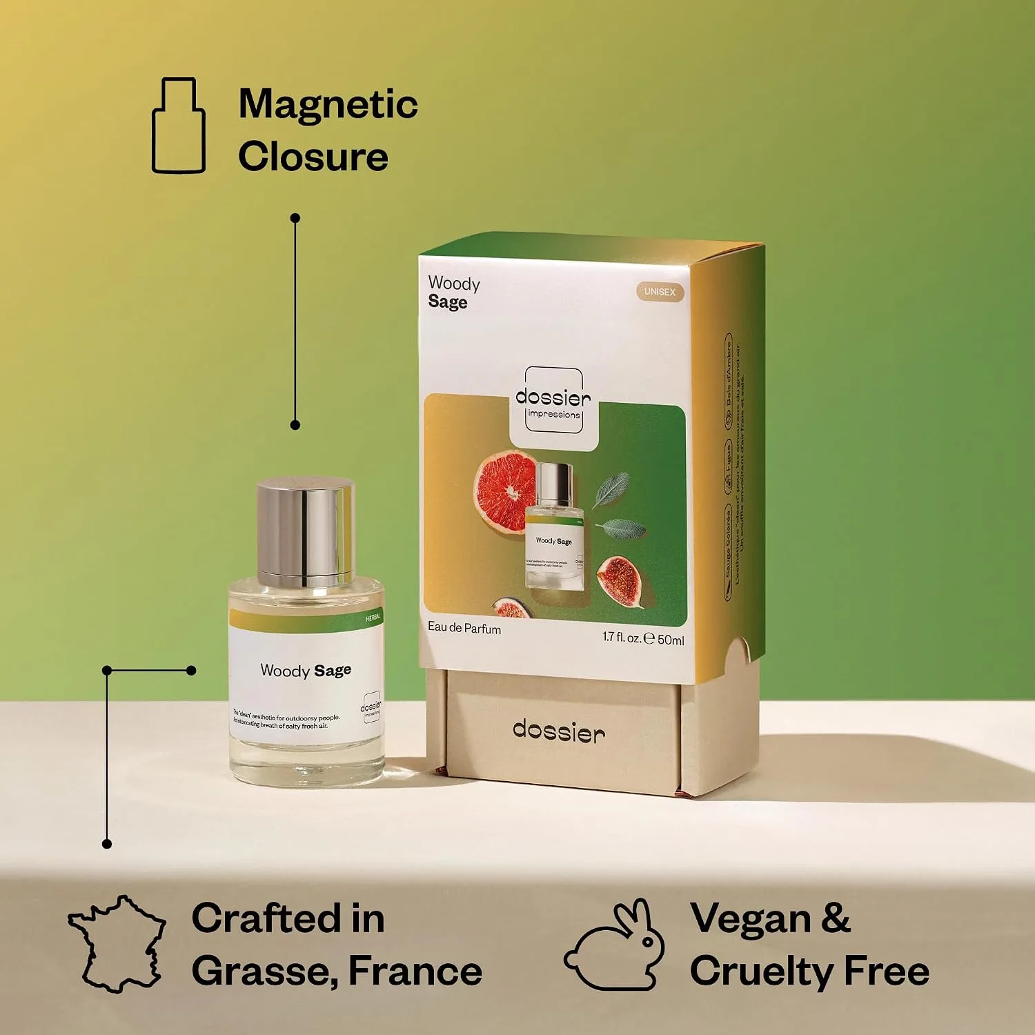 Dossier - Woody Sage - Inspired by Wood Sage & Sea Salt - Unisex EDP