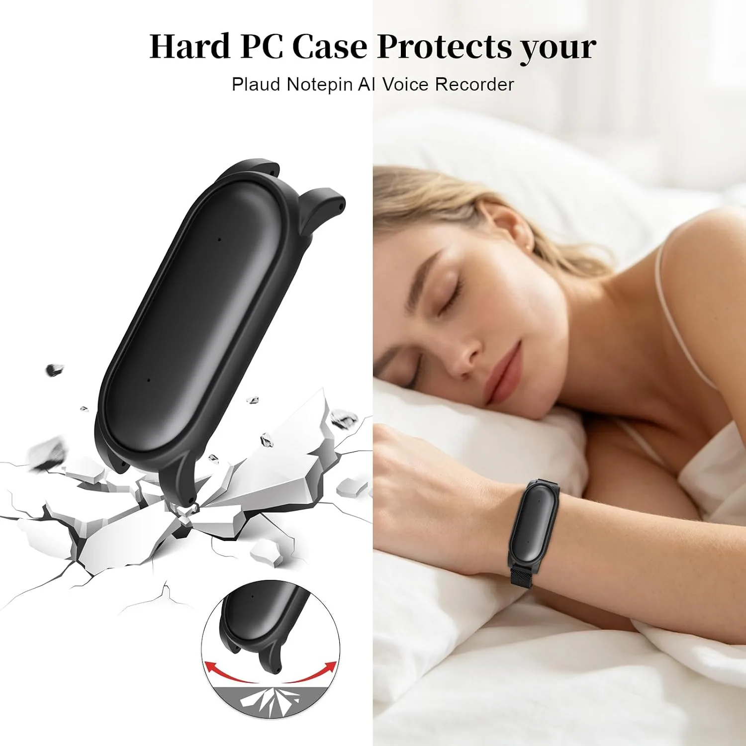 Compatible with Plaud NotePin & Note Pin S AI Voice Recorder Strap+PC Frame