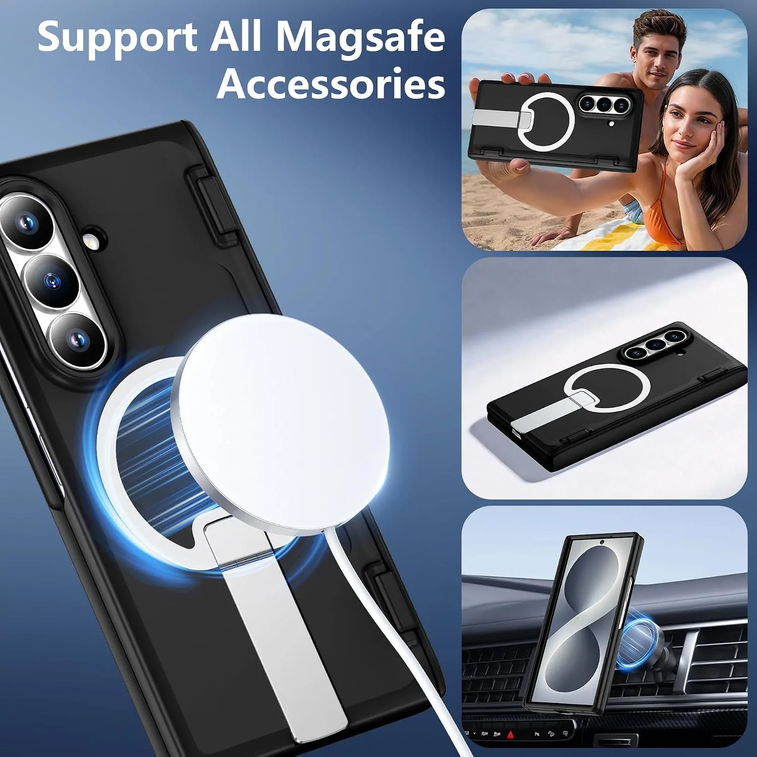 For Samsung Galaxy Z Fold 8 Ultra Case with Kickstand & Screen Protector