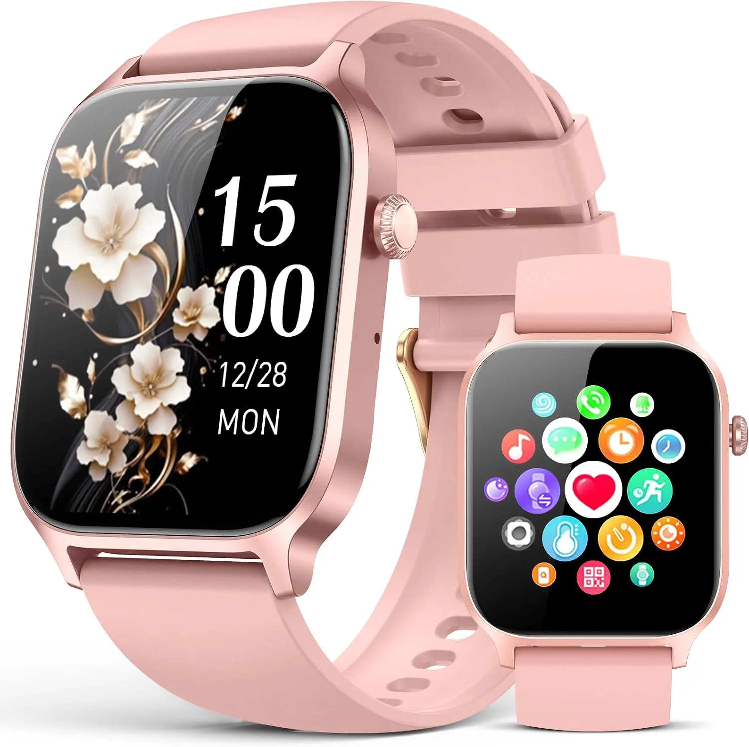 Smart Watches for Women Men, Fitness Tracker Watch with 110 Sports Modes, Step Counter/Sleep Monitor/Pedometer, IP68 Waterproof, Bluetooth Call & Music Control Smartwatch for iPhone/Android