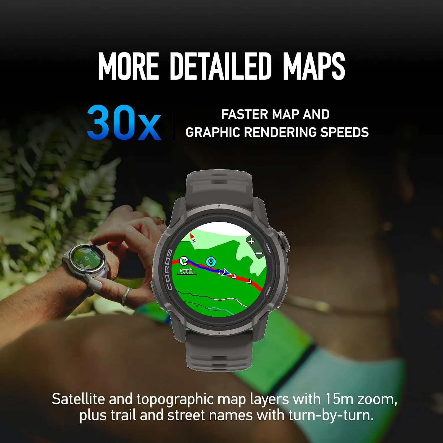COROS APEX 4 (46mm) GPS Watch, 1.3" MIP, 41 Days Battery Life - Black