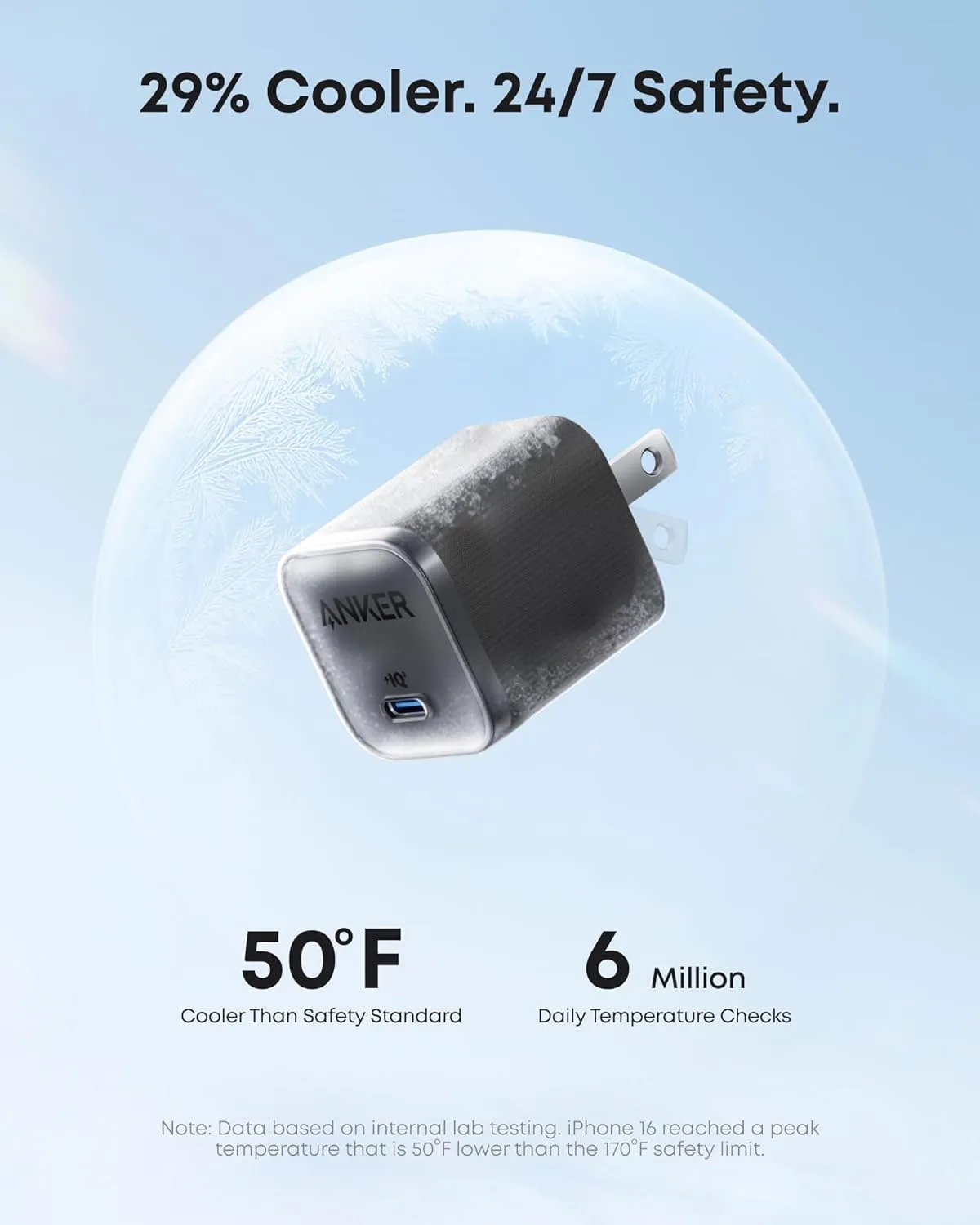Anker iPhone Charger, 45W Type C Fast Charging, USB C Charger Block