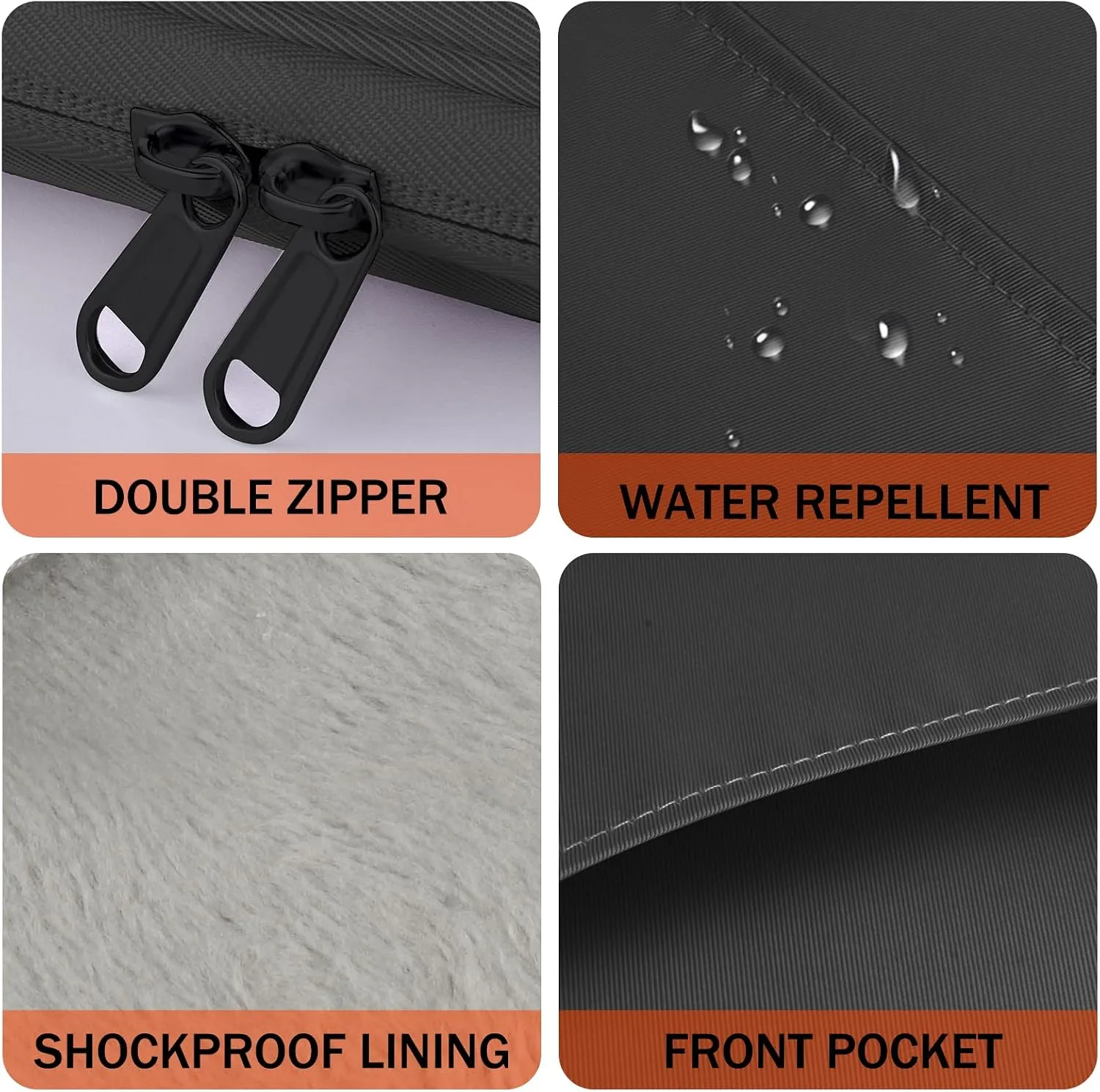 HoYiXi Universal Sleeve Bag for 6",6.8",7" Kindle Paperwhite/Colorsoft 2024-2012 Compatible with 6"-6.8" All-new Kindle/Kobo/Tolino/Sony,6" EReader with Anti-Drop Protective Cover,Black